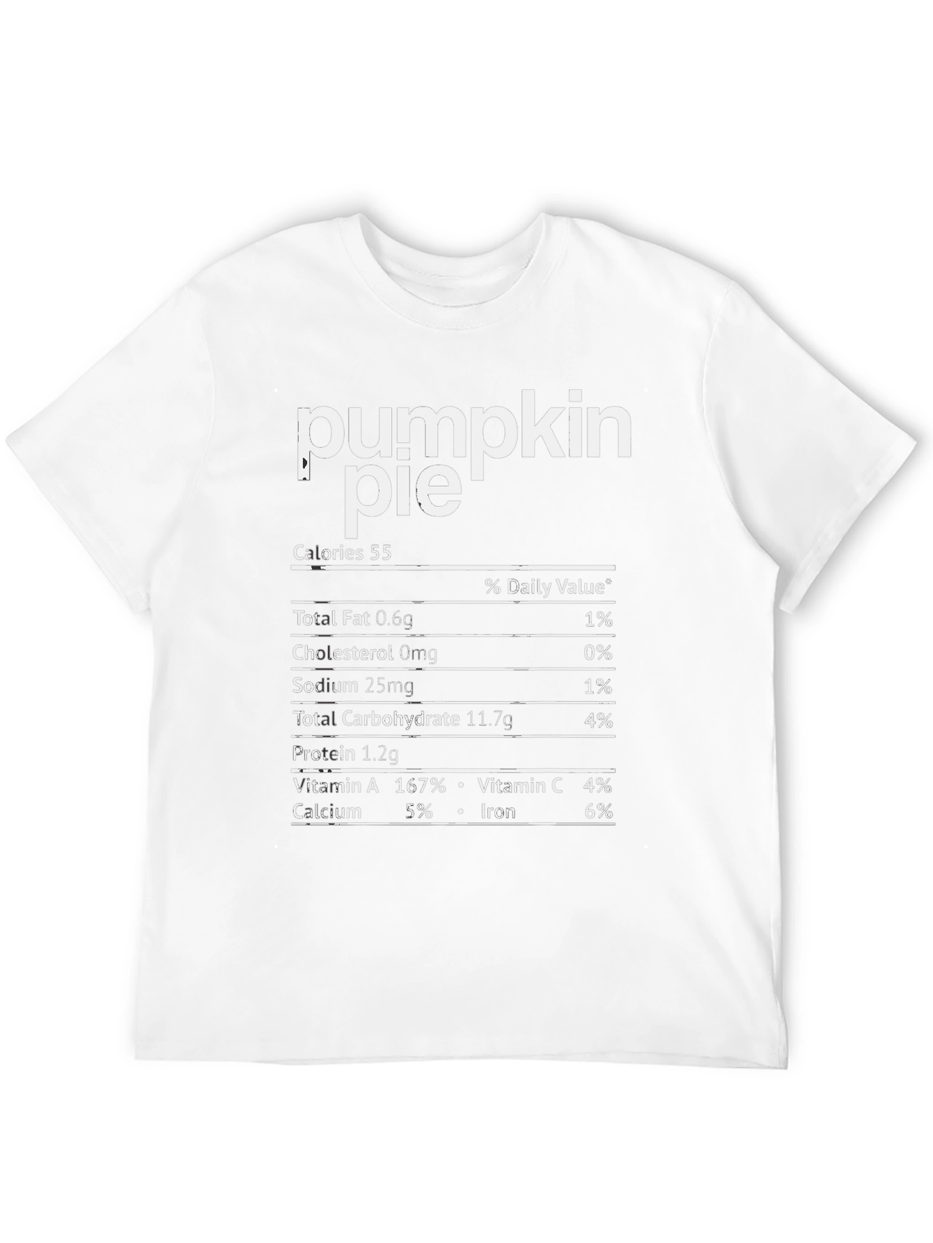 Pumpkin Pie Nutrition Facts Novelty T-Shirt