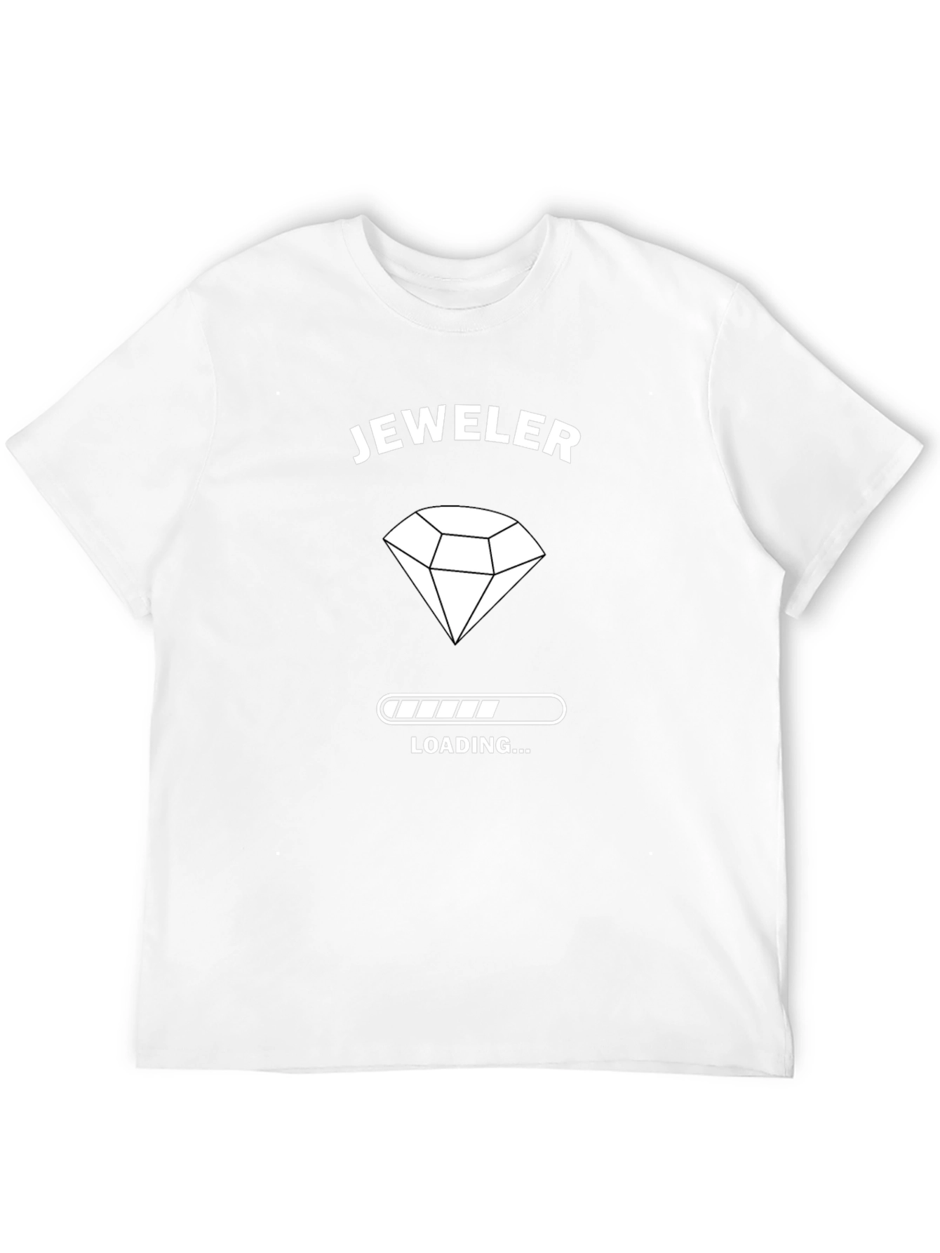 Jeweler Loading T-Shirt - Diamond Design Black Cotton Tee