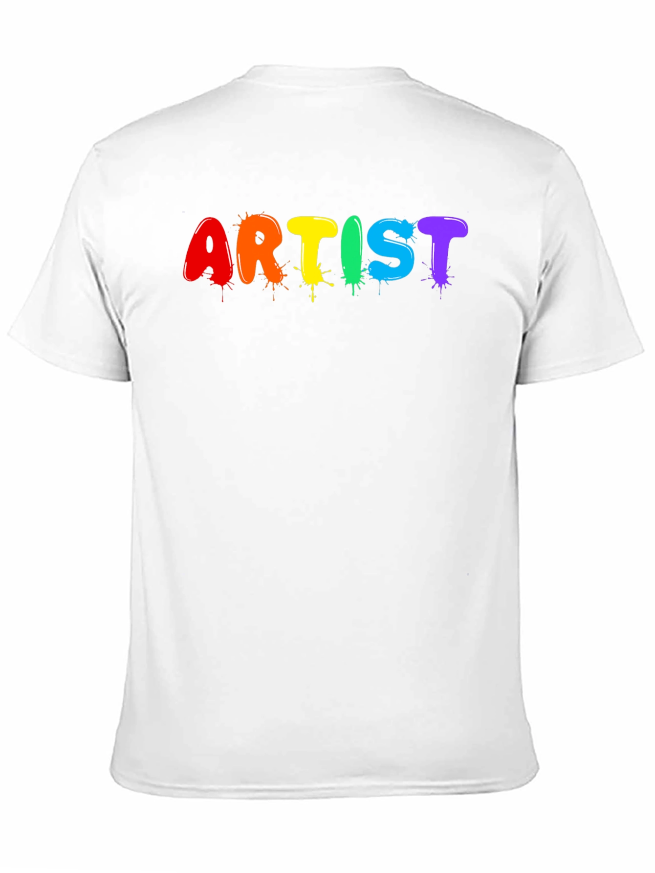 Artist Rainbow Splatter Graphic T-Shirt