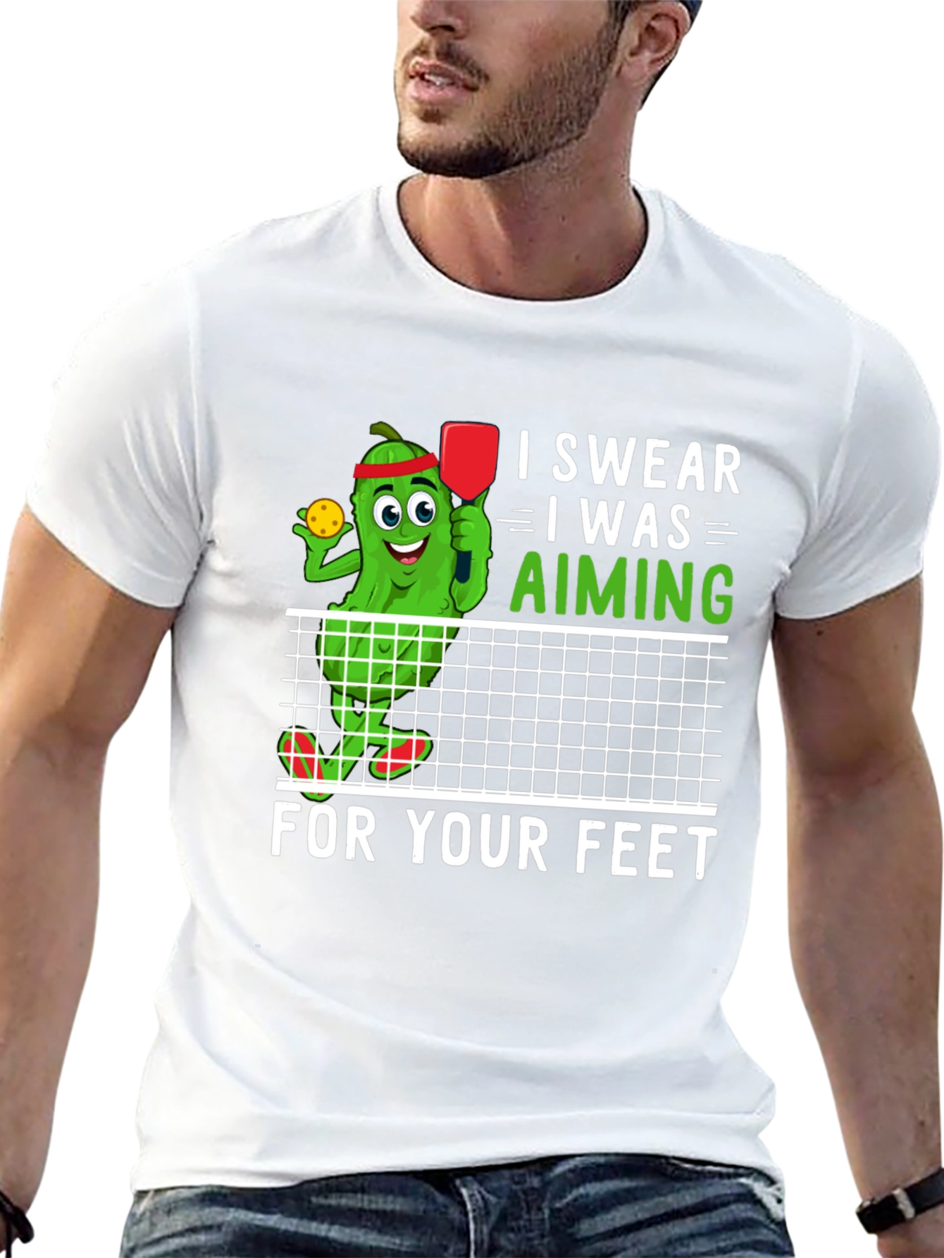 Funny Pickleball T-Shirt: I Swear I Was Aiming