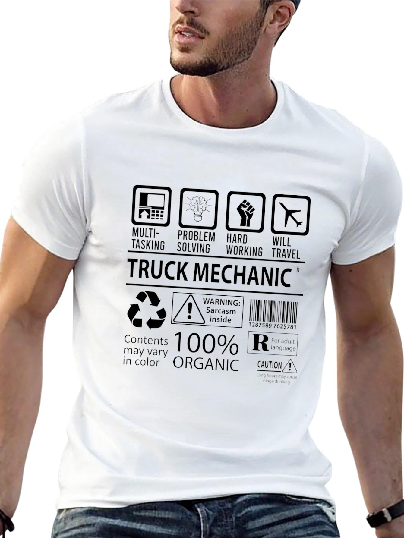Truck Mechanic Graphic Tee - 100% Organic Cotton