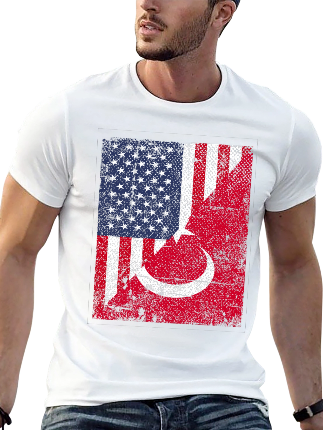 USA Turkey Flag Graphic T-Shirt