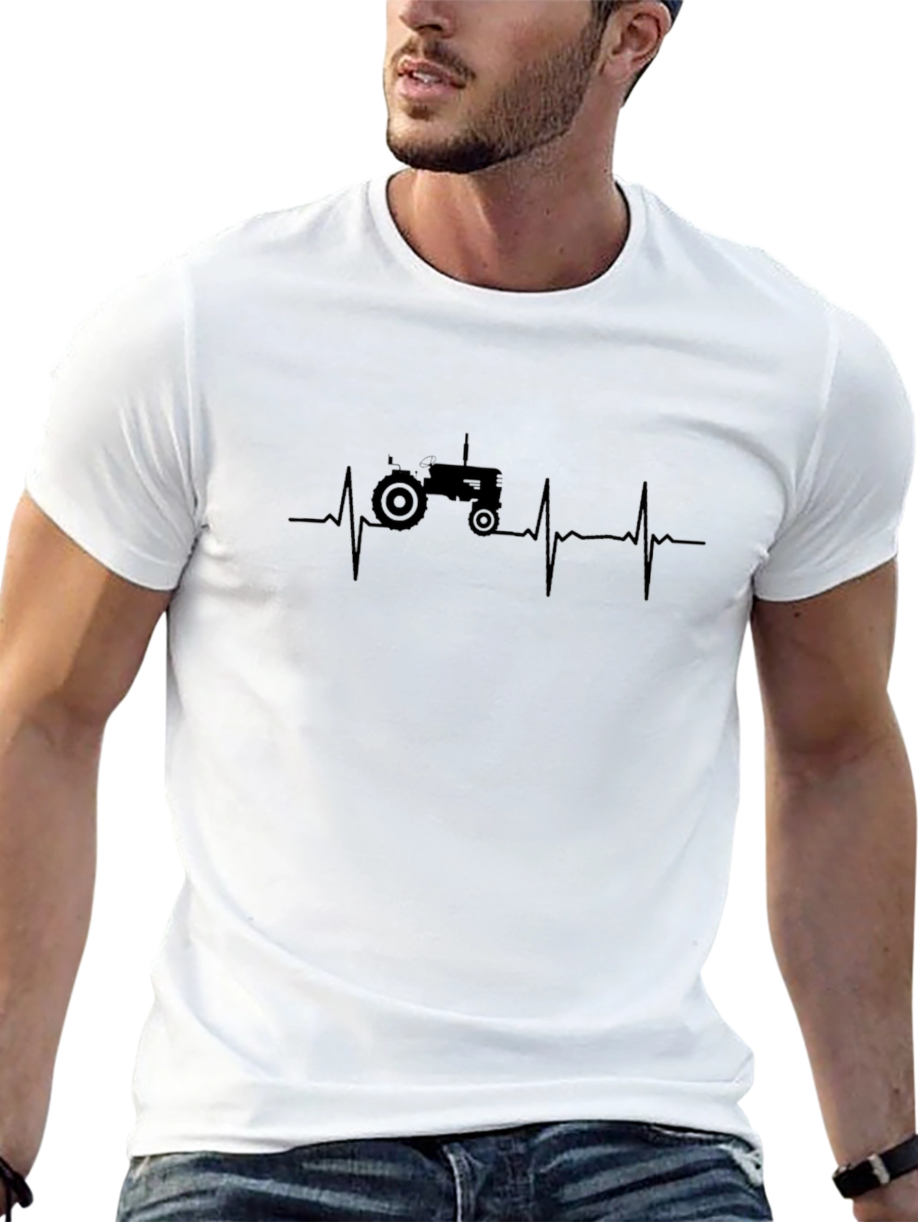 Tractor Heartbeat T-Shirt - Farming Life Tee