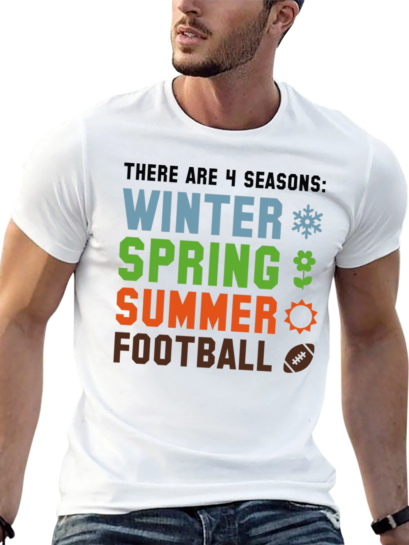 4 Seasons T-Shirt - Winter Spring Summer Football