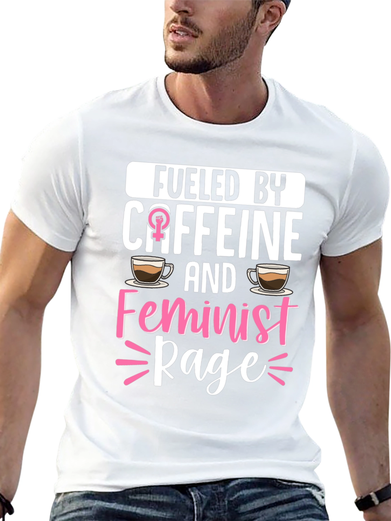 Fueled By Caffein Feminist Rage T-Shirt