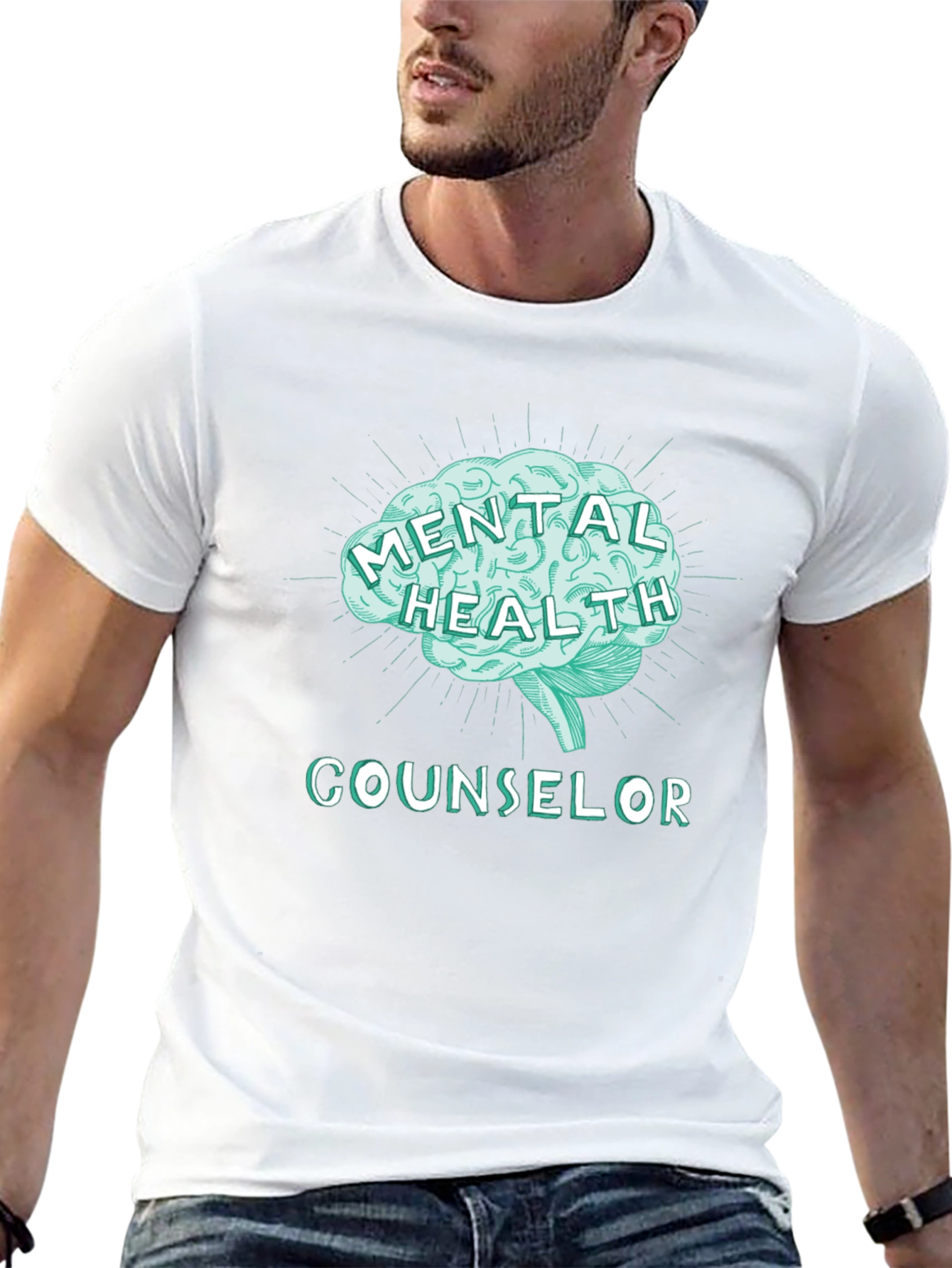 Mental Health Counselor Tee - Brain Graphic T-Shirt