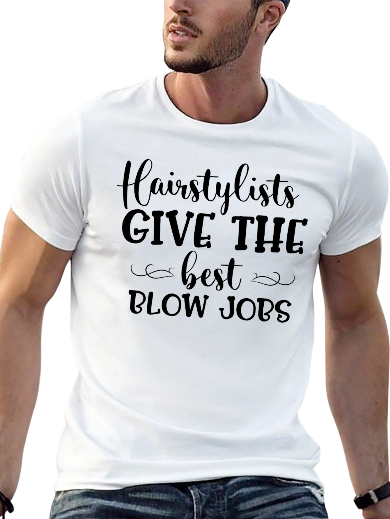 Hairstylist Blow Job T-Shirt Funny Sarcastic Tee