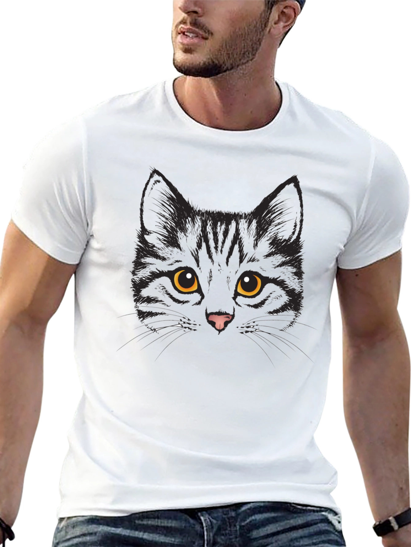 Black Cat Graphic T-Shirt - Unisex Cotton Tee