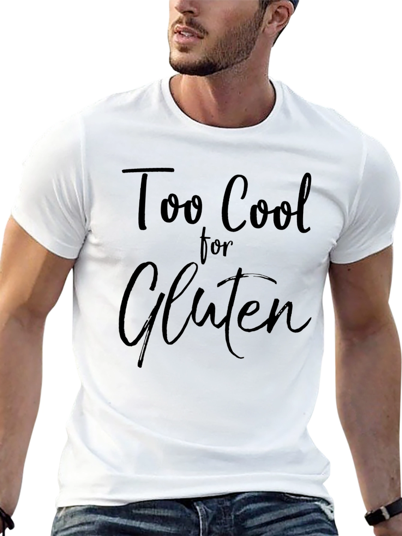 Too Cool for Gluten Black T-Shirt