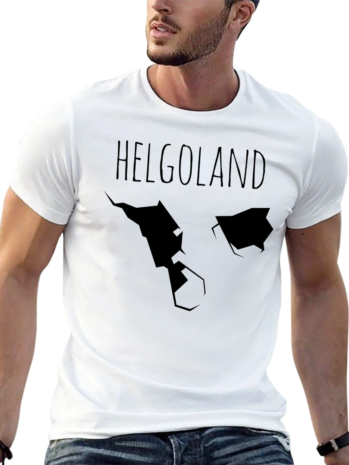 Helgoland Germany Map T-Shirt Black