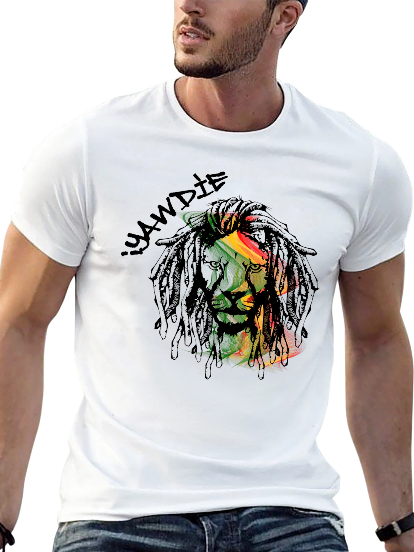 Rasta Lion Dreadlocks T-Shirt - Reggae Inspired Design