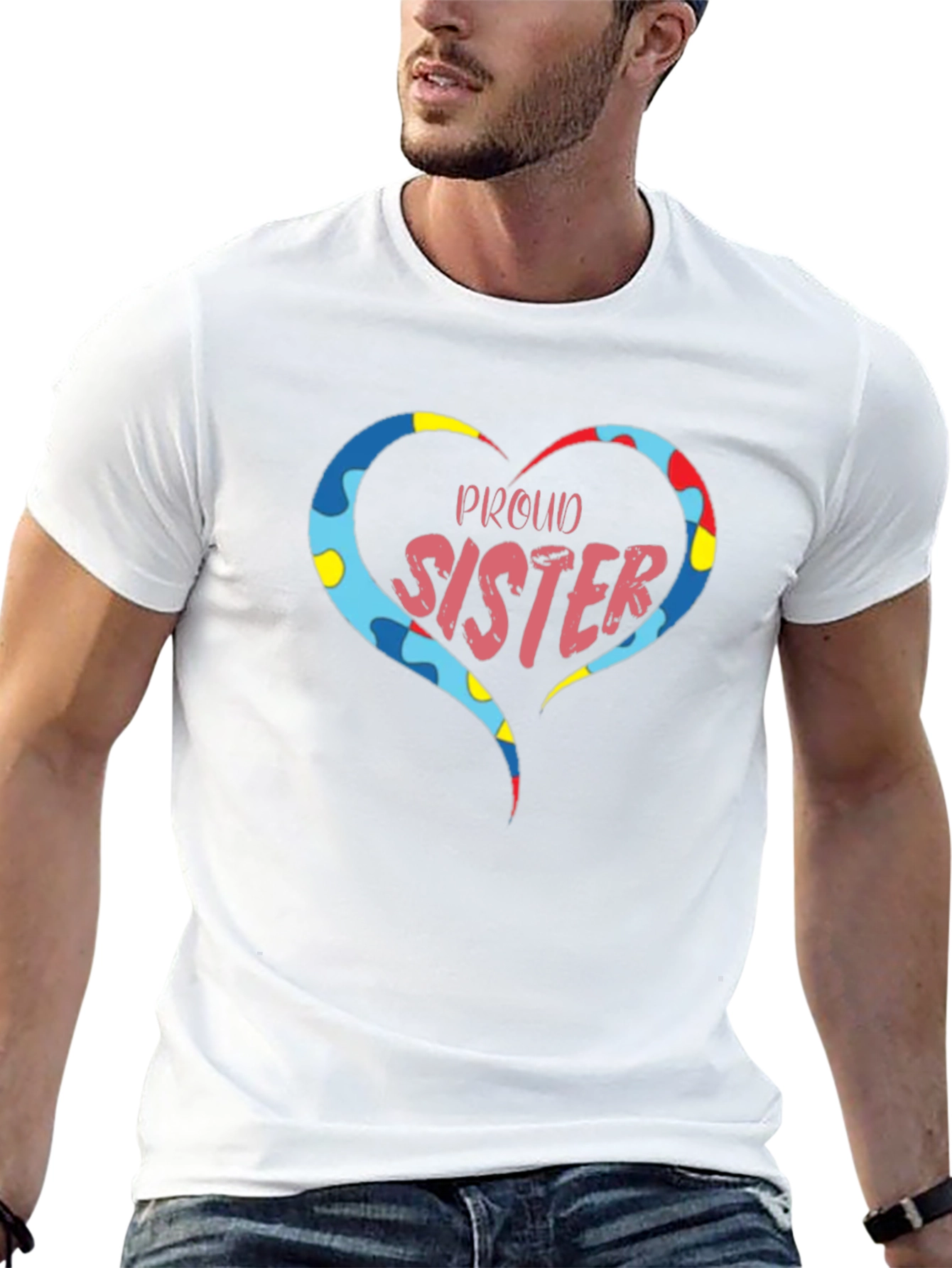 Proud Sister T-Shirt Autism Awareness Tee