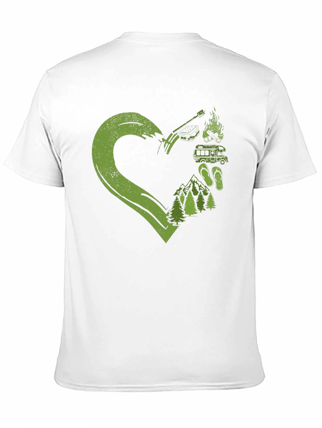 Camping Lovers Heart Graphic T-Shirt