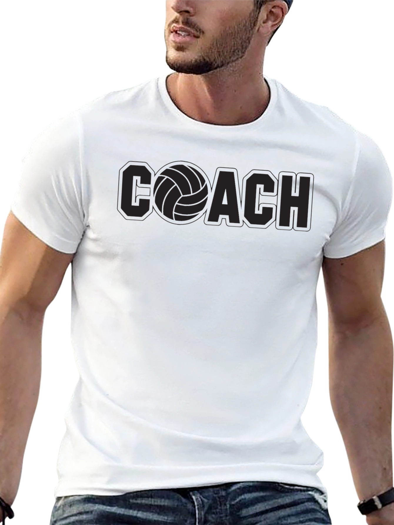 Volleyball Coach Graphic T-Shirt