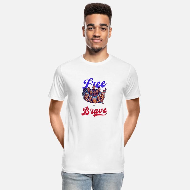 4th Of July Basketball Home Of Free Because Brave