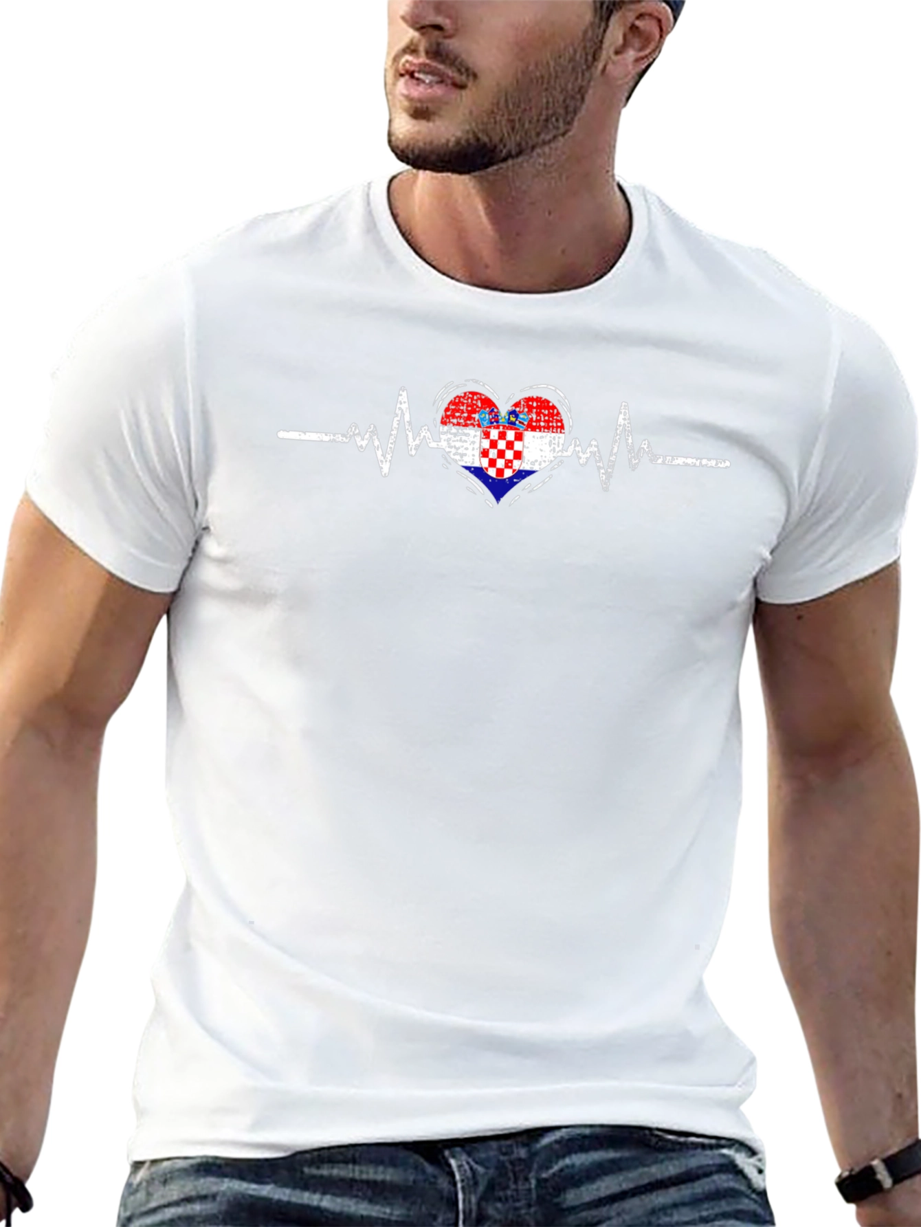 Croatia Heartbeat Flag T-Shirt