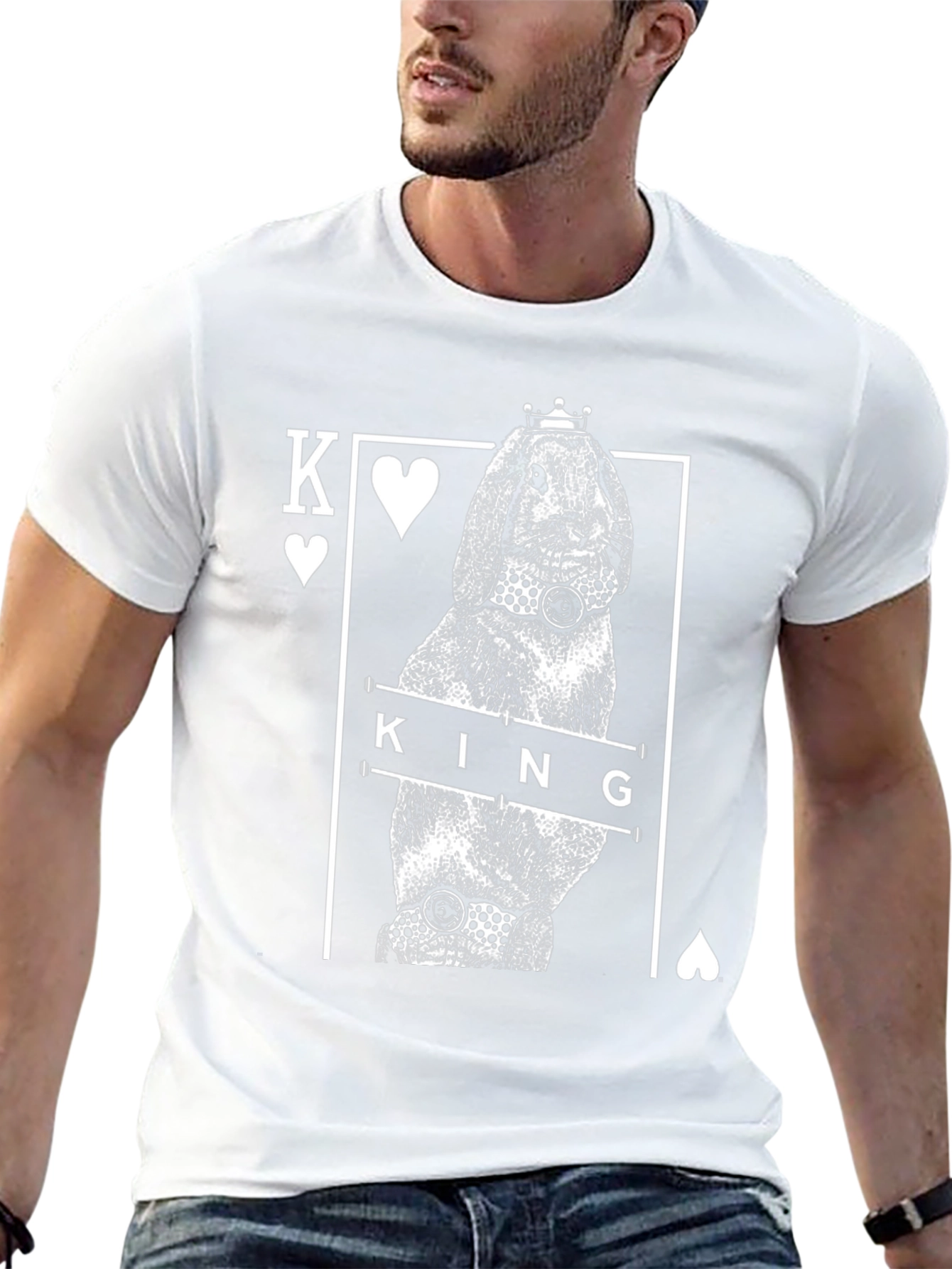 King Rabbit T-Shirt - Playing Card Design