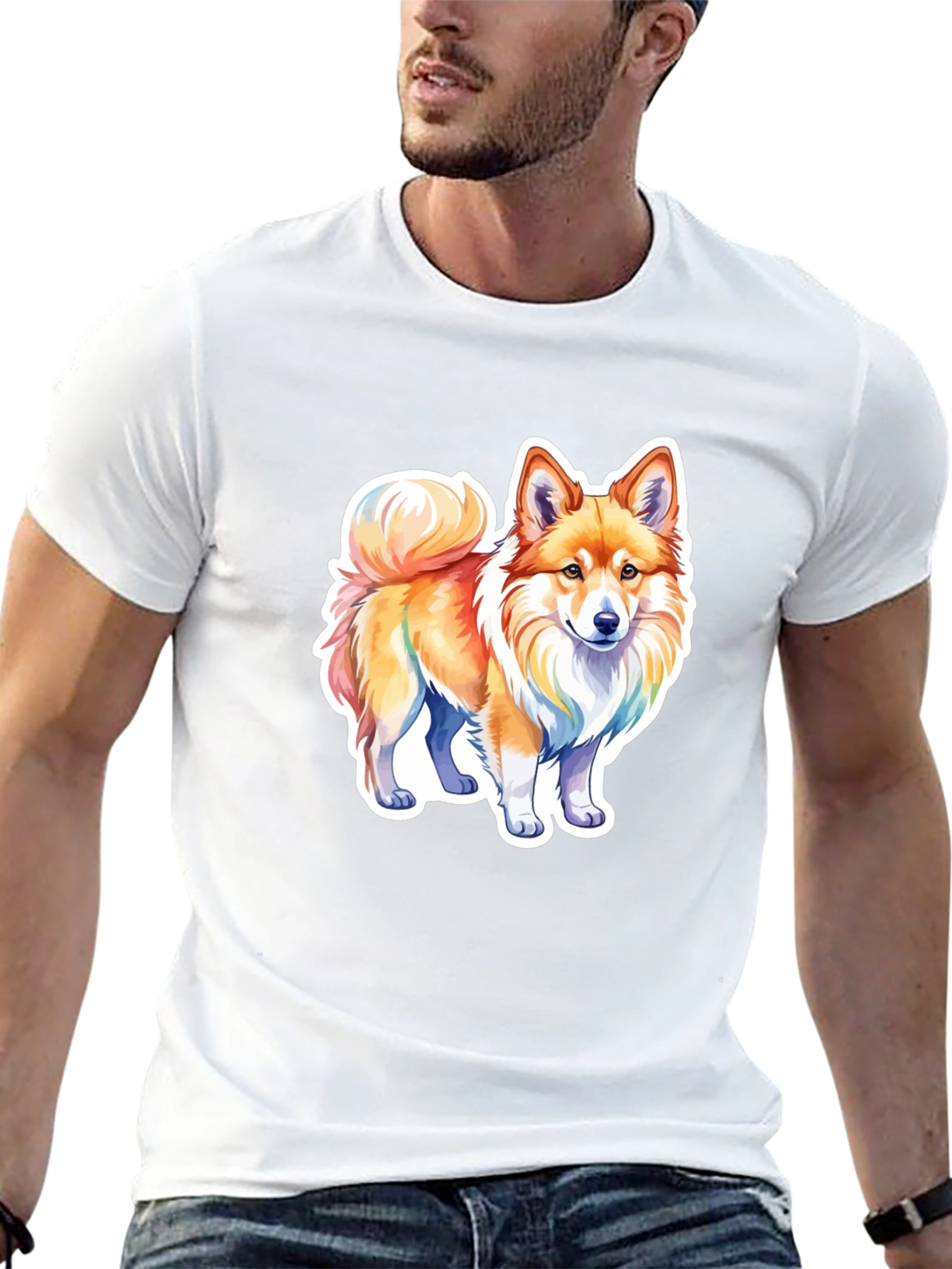 Cute Dog Graphic Tee - Black Unisex Shirt