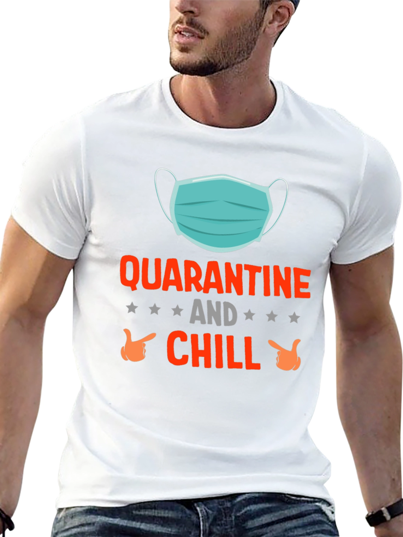 Quarantine and Chill T-Shirt | Funny Novelty Graphic Tee