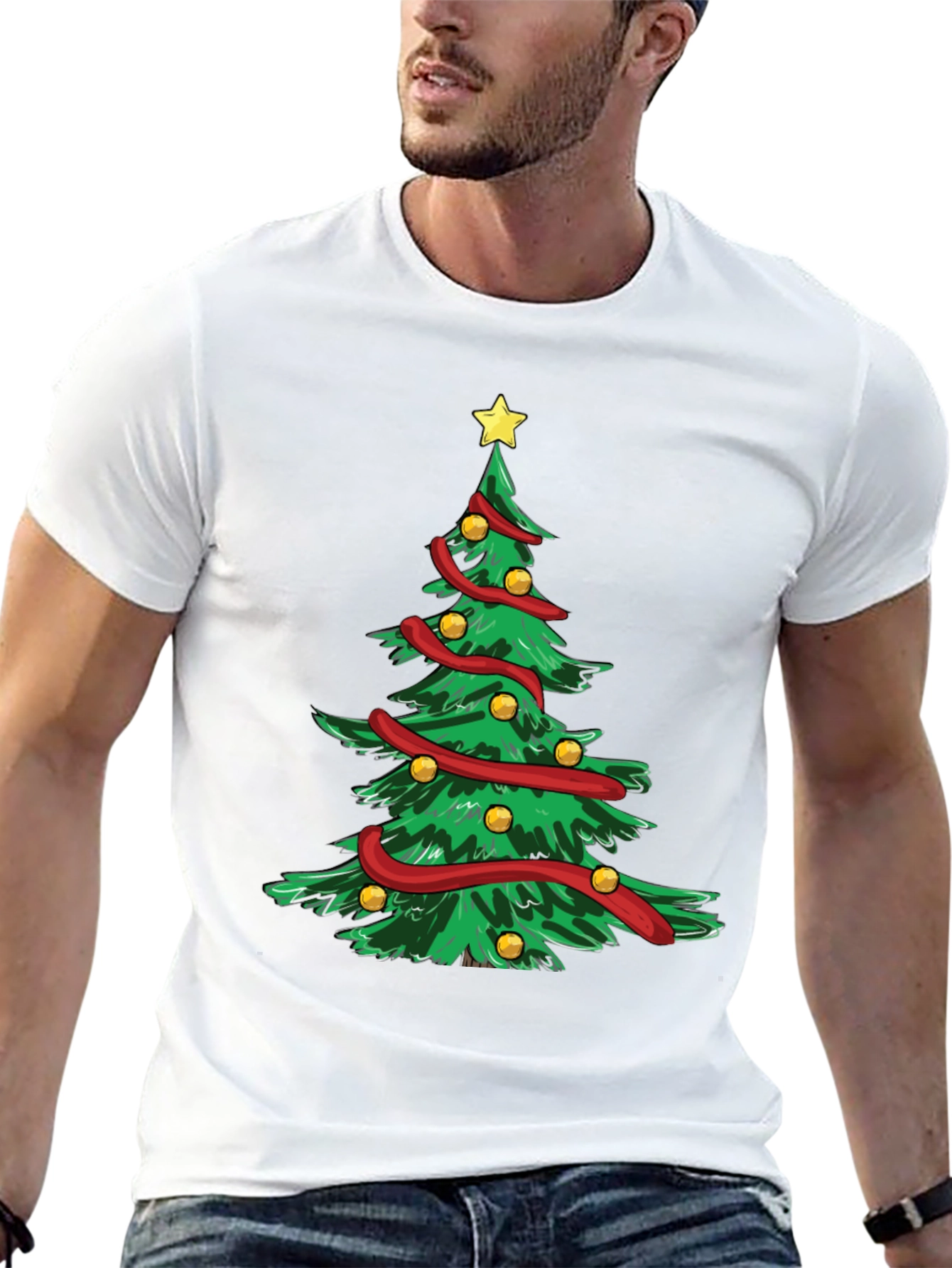 Christmas Tree Graphic T-Shirt Holiday Festive Tee
