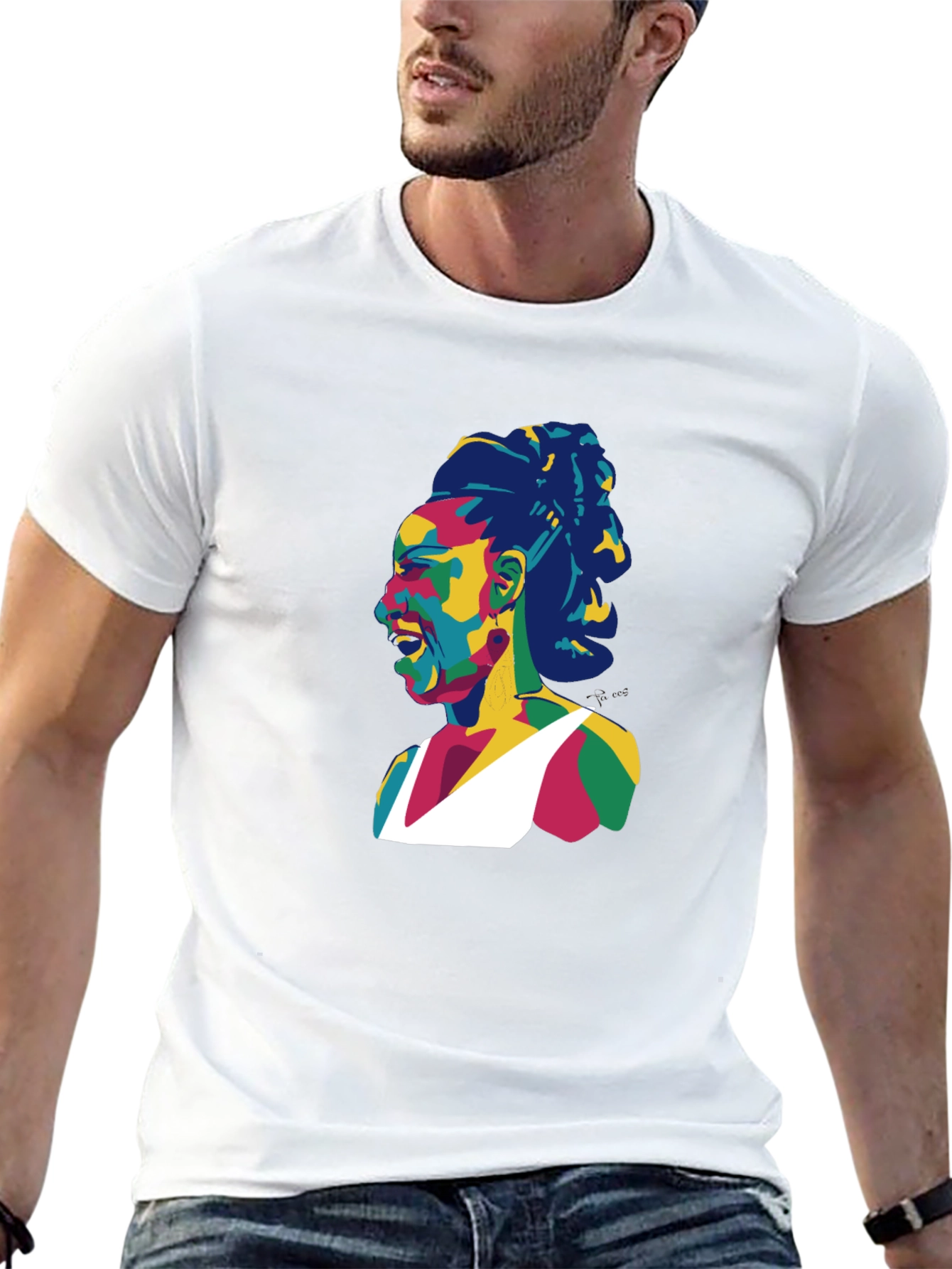 Pop Art Athlete Black T-Shirt