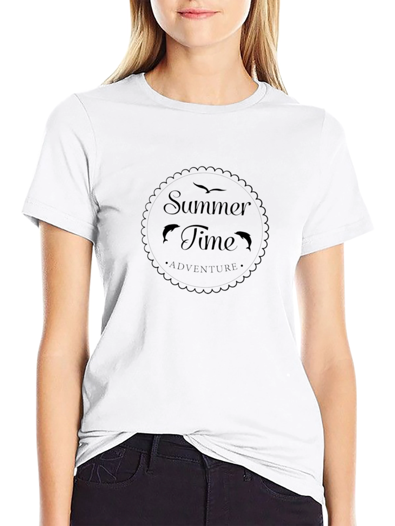 Summer Time Adventure Black T-Shirt