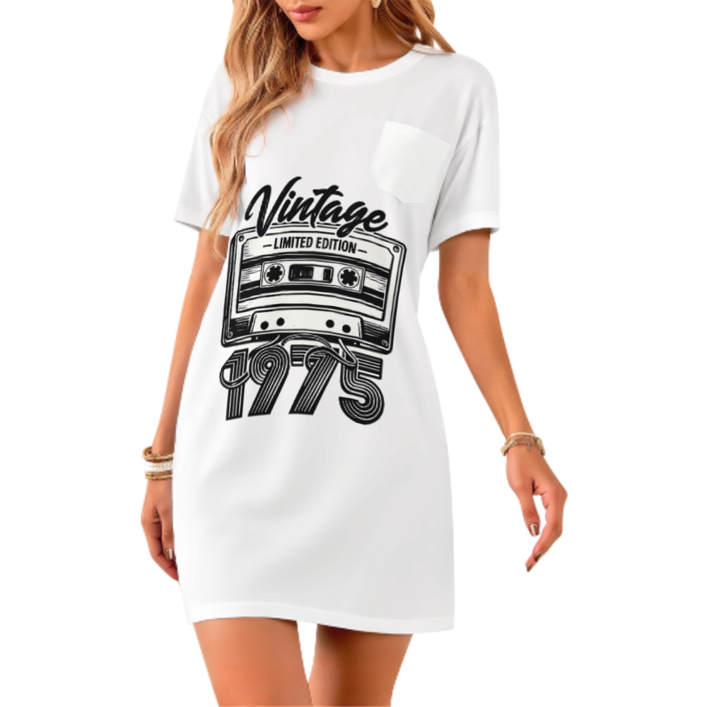 Vintage 1975 Limited Edition T-Shirt | Retro Cassette Tape Birthday Graphic Tee(z1168)