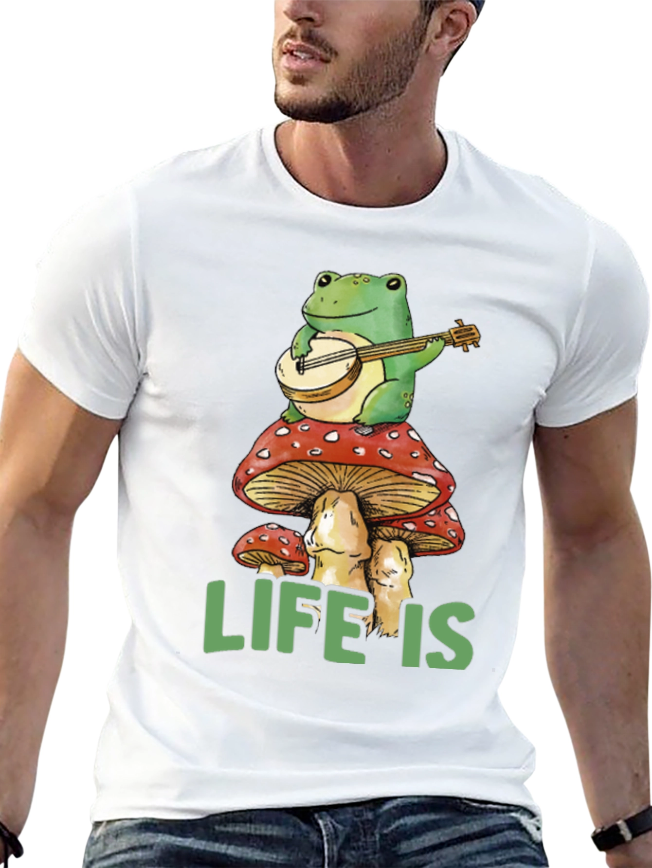 Frog Banjo Mushroom Life T-Shirt