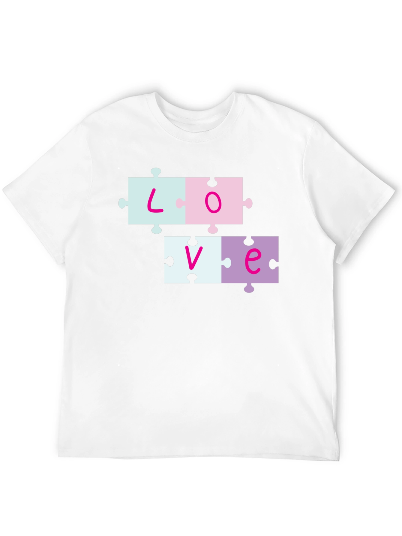 Love Puzzle Piece T-Shirt - Trendy Casual Wear