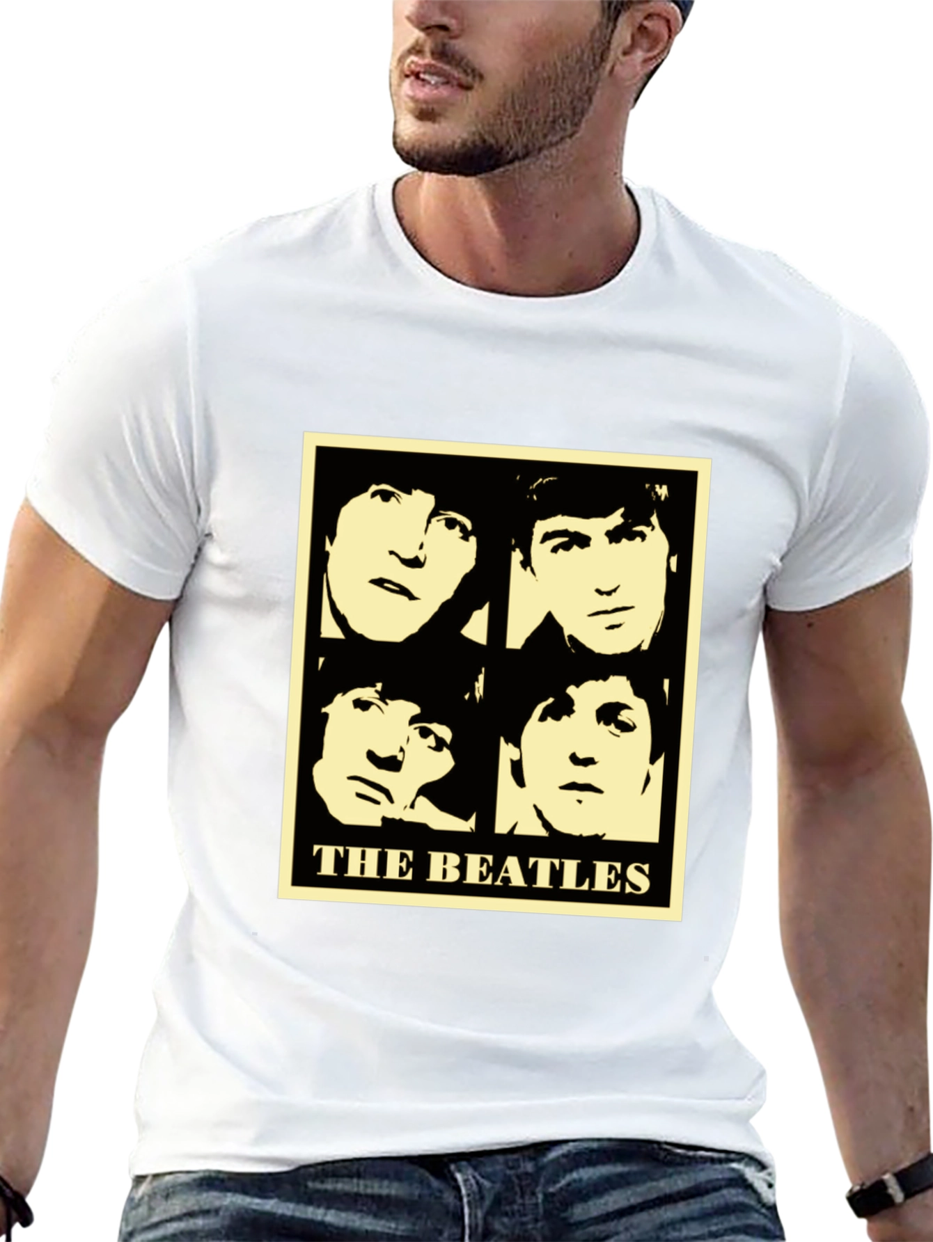 The Beatles Retro Graphic Tee - Black