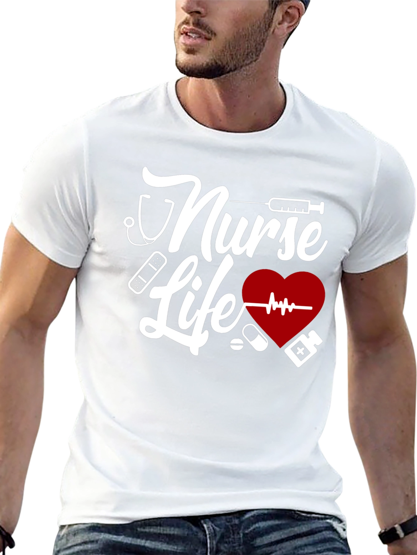 Nurse Life Graphic T-Shirt - Black