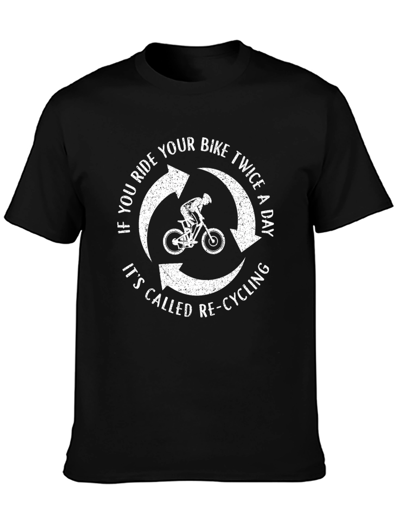 Re-Cycling Bike Graphic Tee - Eco Friendly Humor