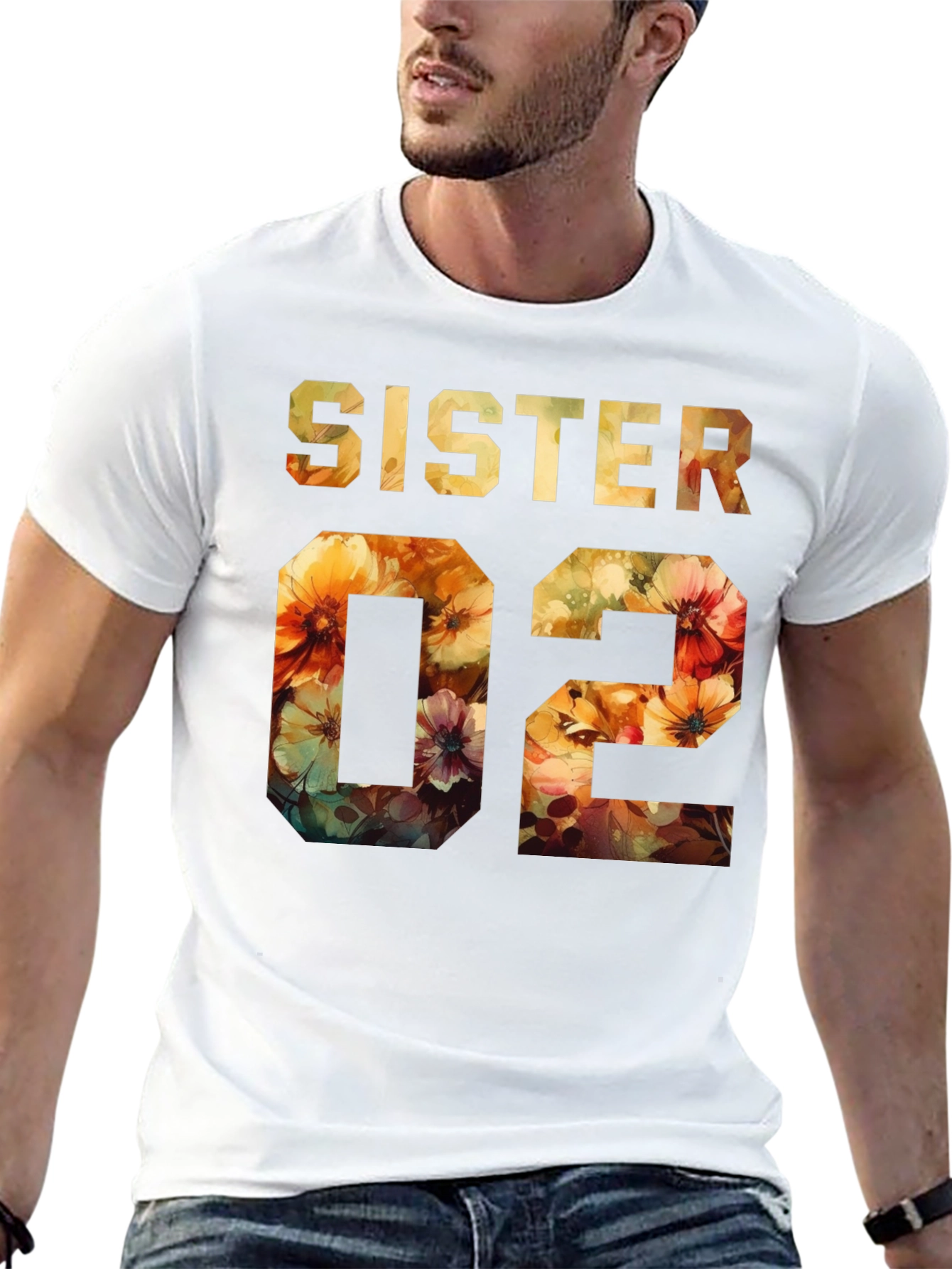 Sister 02 Floral Design Tee