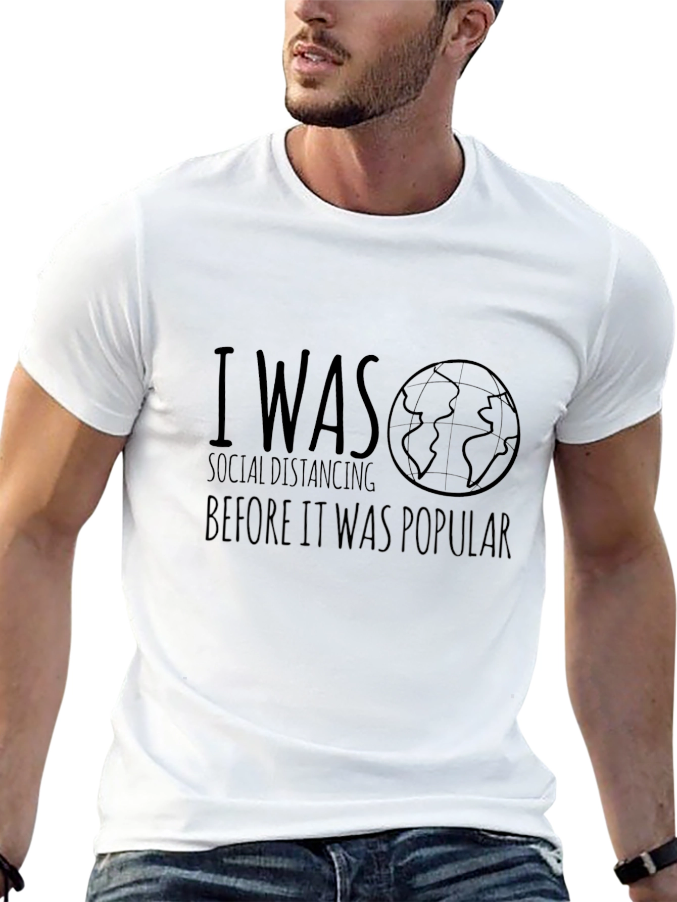 Social Distancing T-Shirt - Black Graphic Tee