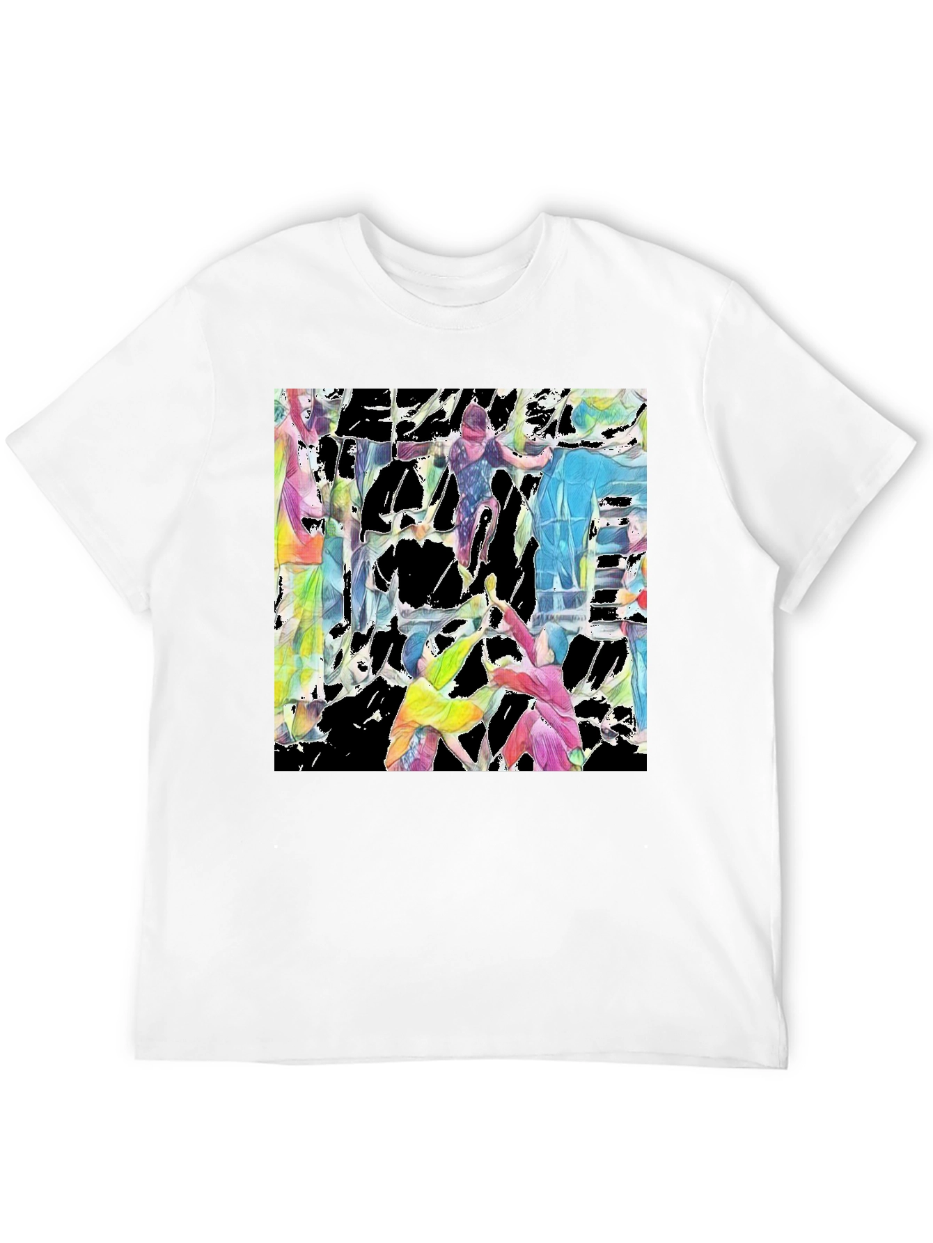 Abstract Graphic Print Crew Neck T-Shirt