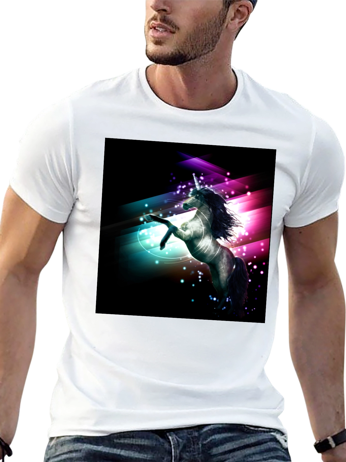Unicorn Graphic Black T-Shirt