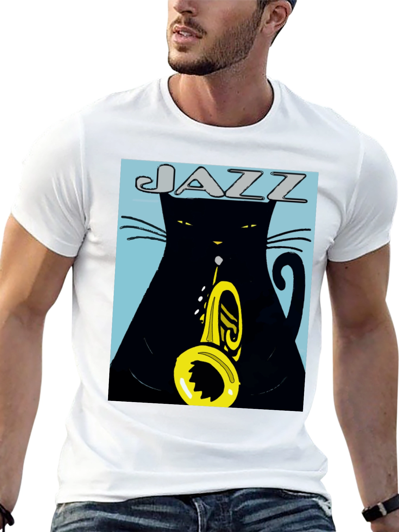 Cool Cat Jazz Musician T-Shirt