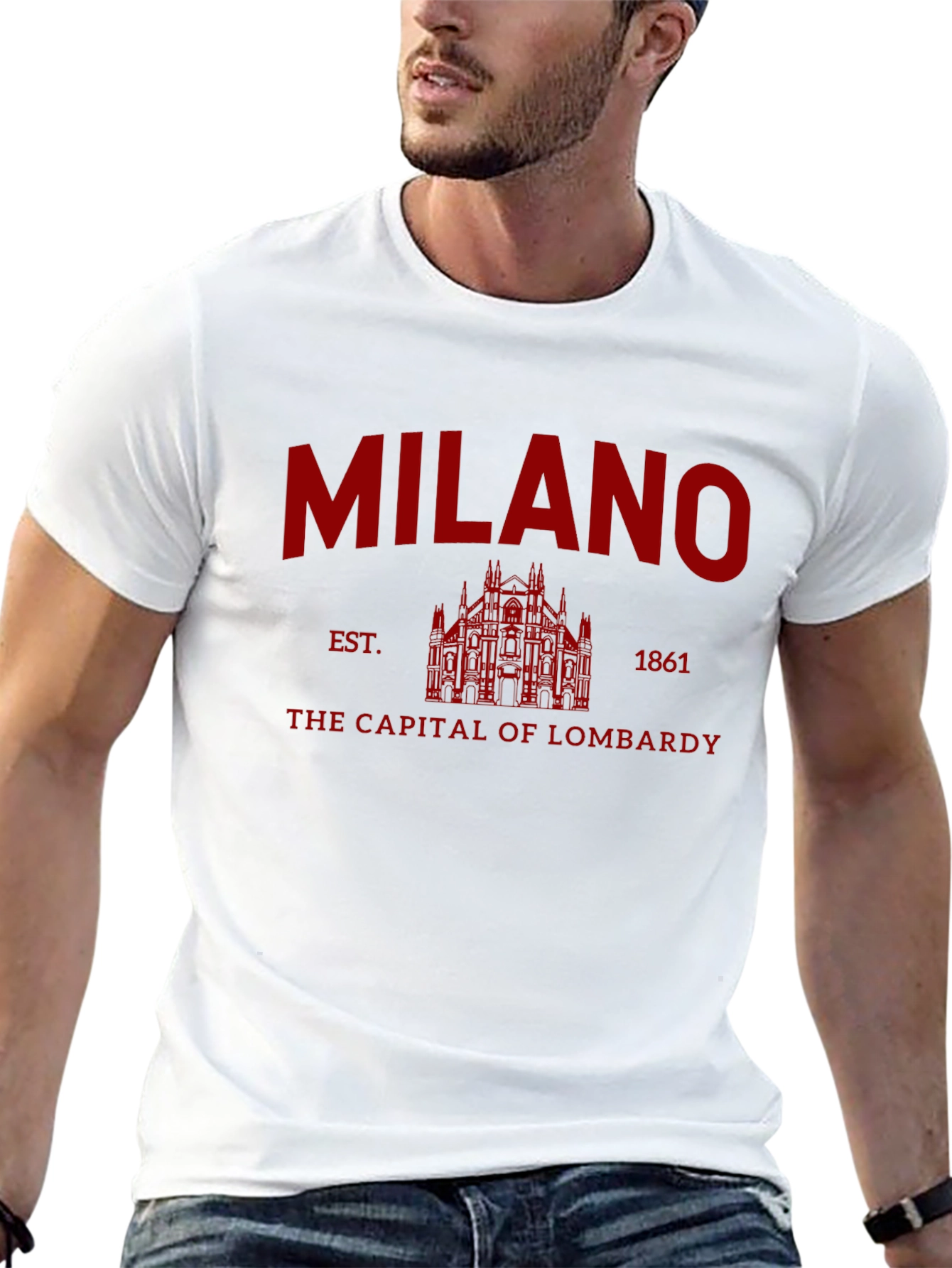 Milano Italy Landmark Graphic Tee