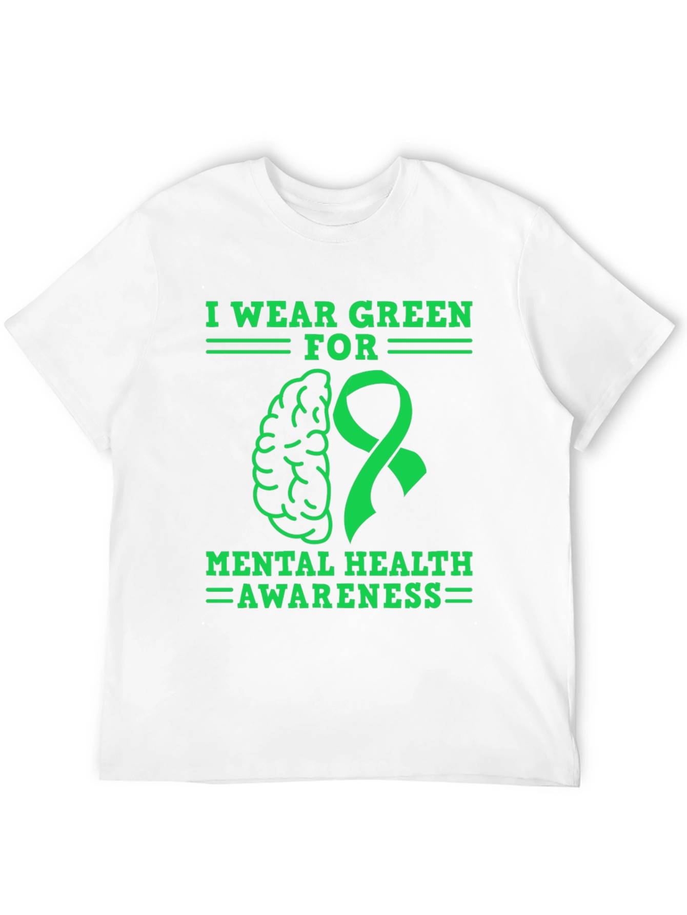 Mental Health Awareness Green Ribbon T-Shirt