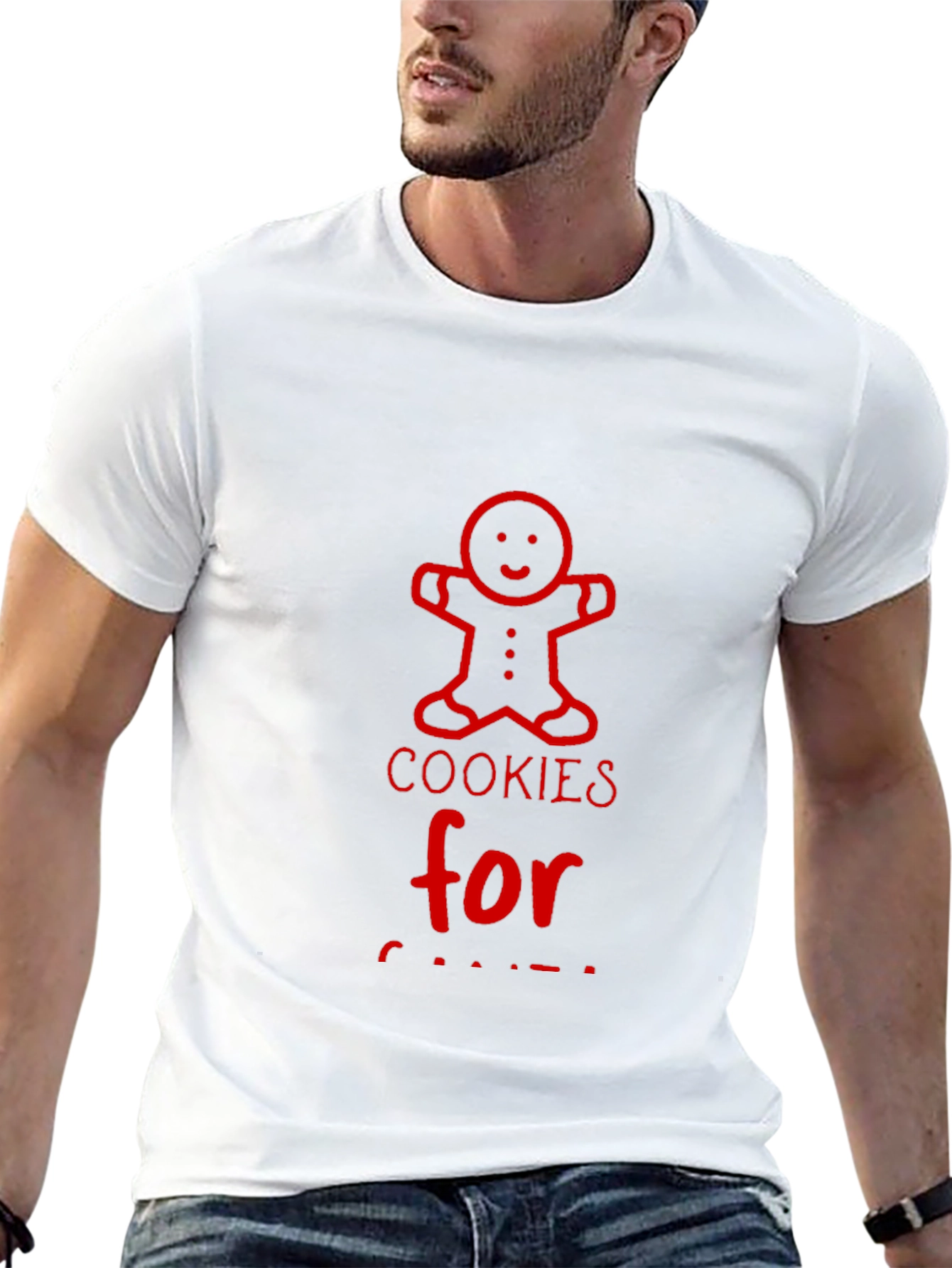 Cookies for Santa Red Graphic T-Shirt