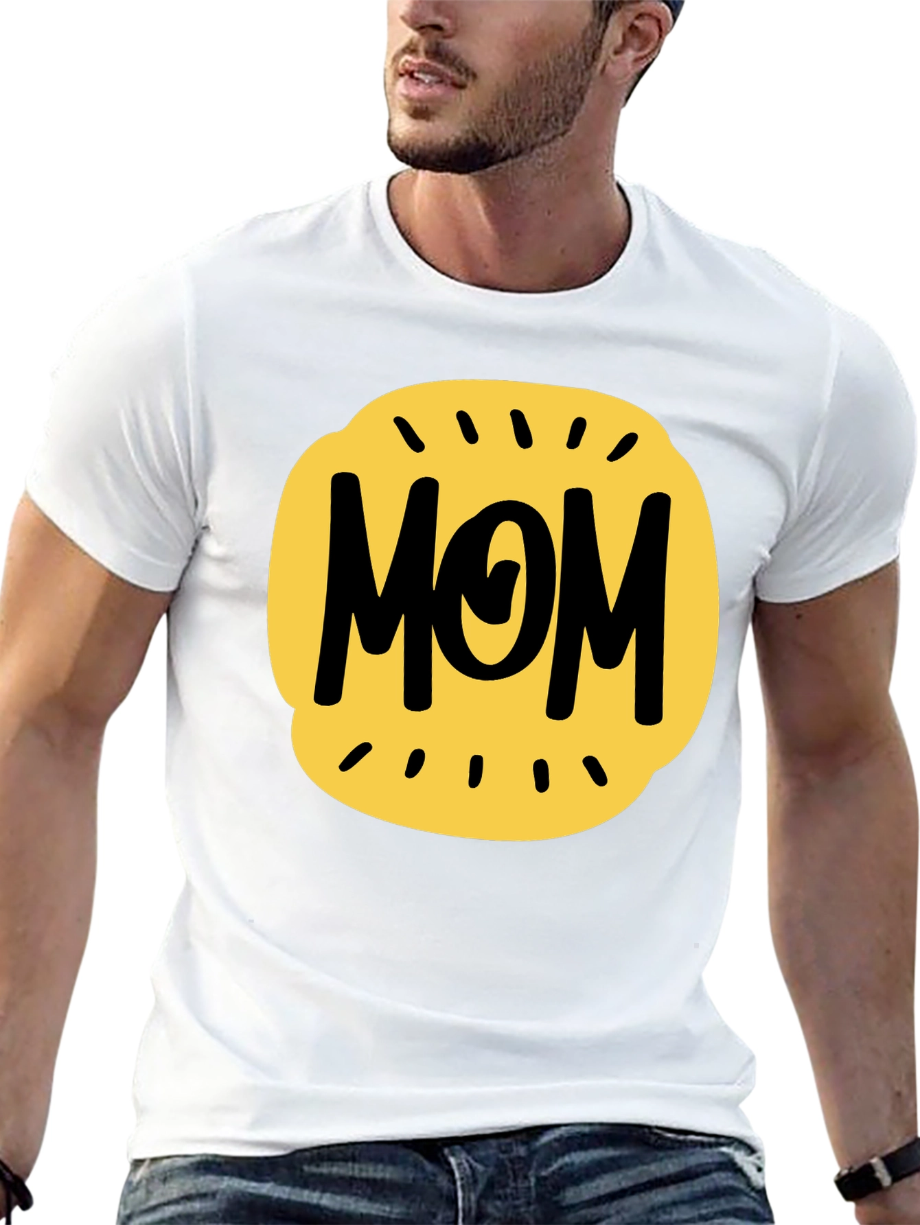Mom Graphic Tee - Black Cotton Blend
