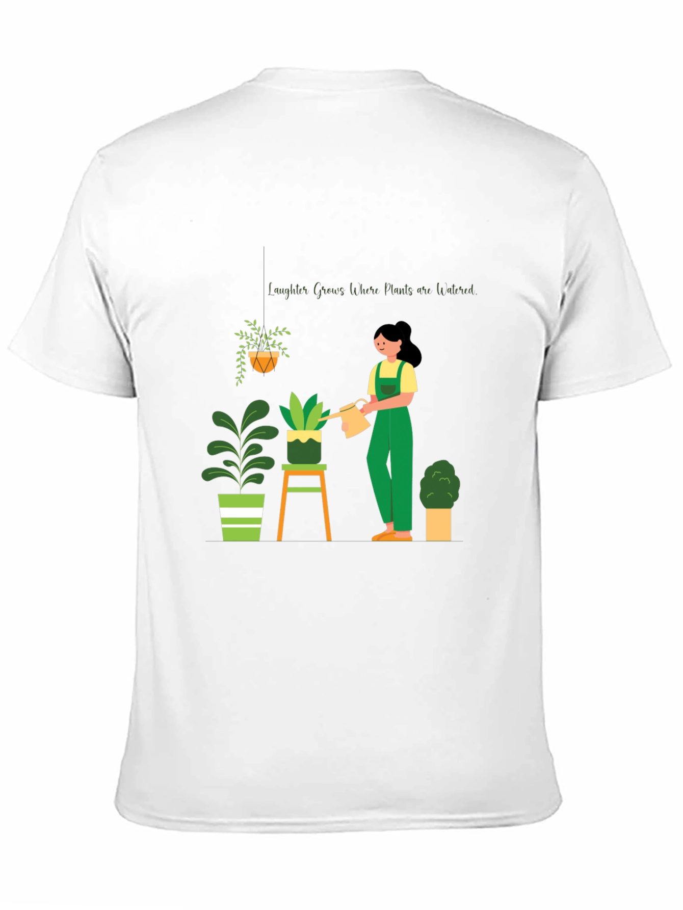 Plant Lovers T-Shirt: Laughter Grows Where Plants Are Watered