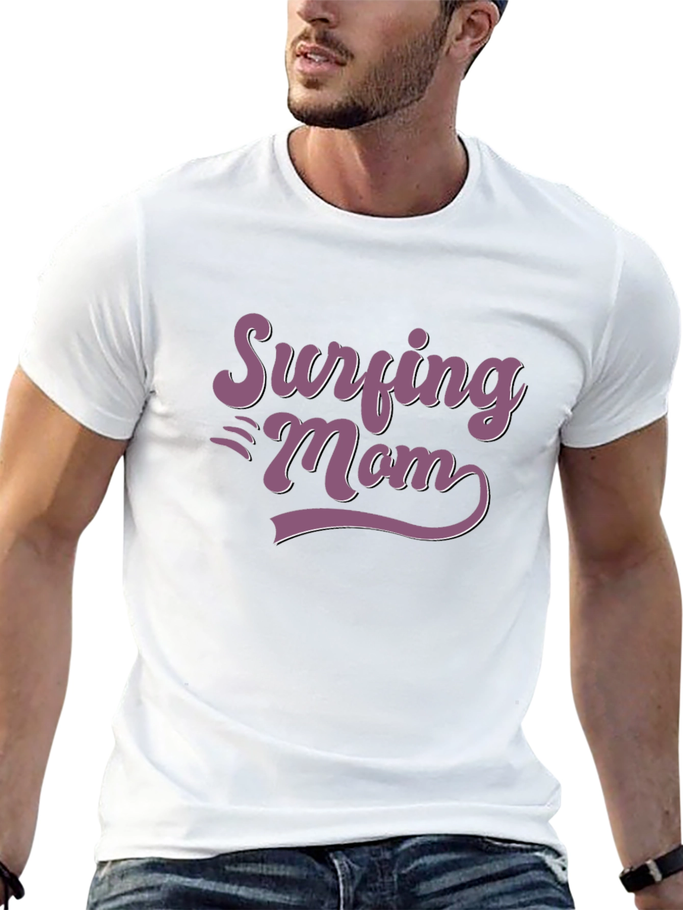 Surfing Mom Graphic T-Shirt