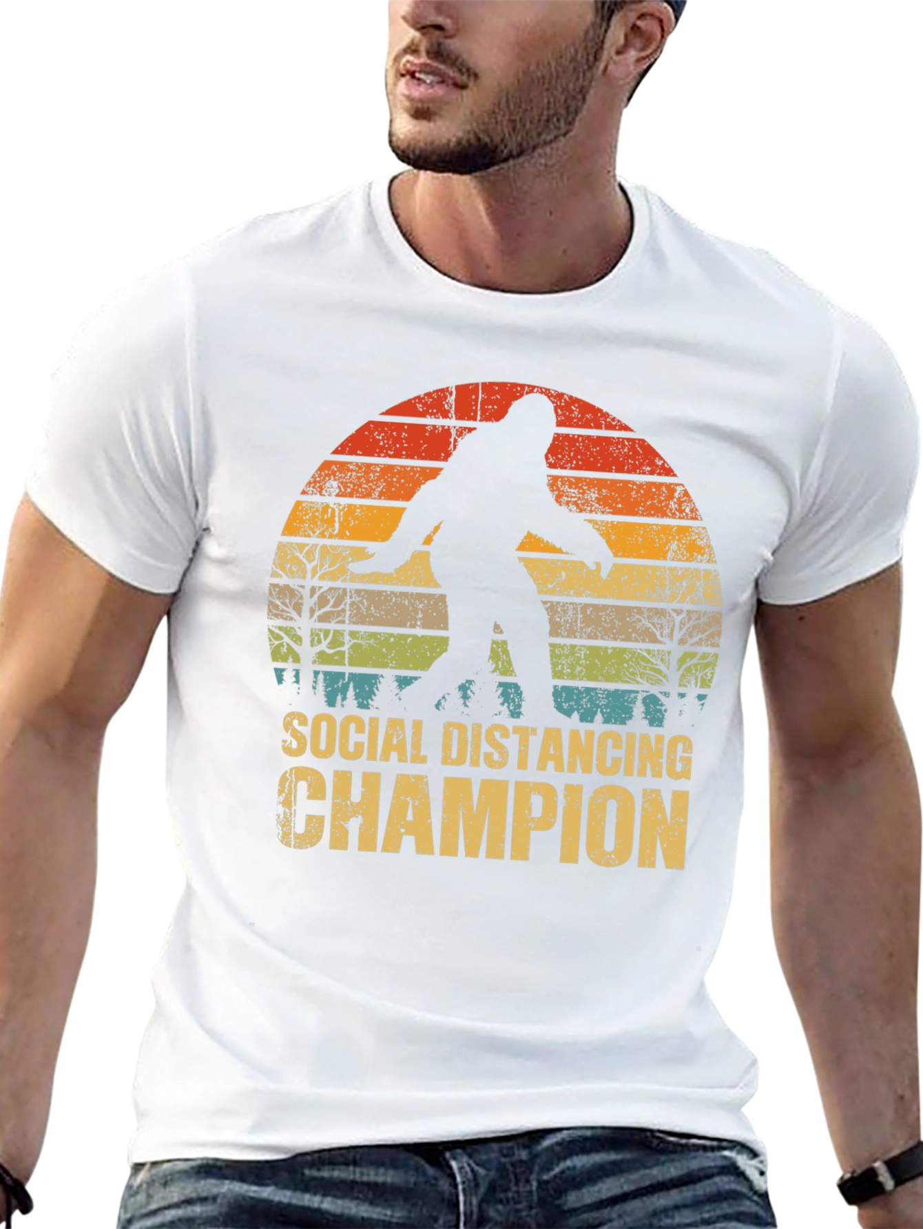 Social Distancing Champion Bigfoot T-Shirt