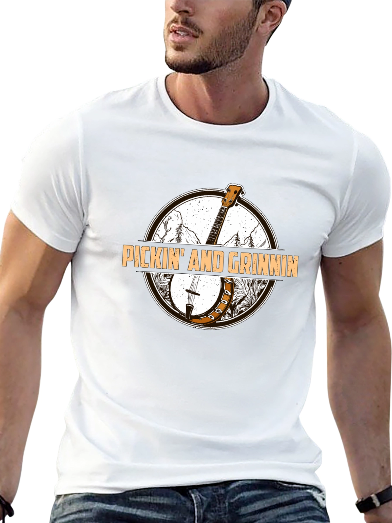 Pickin and Grinnin Banjo T-Shirt