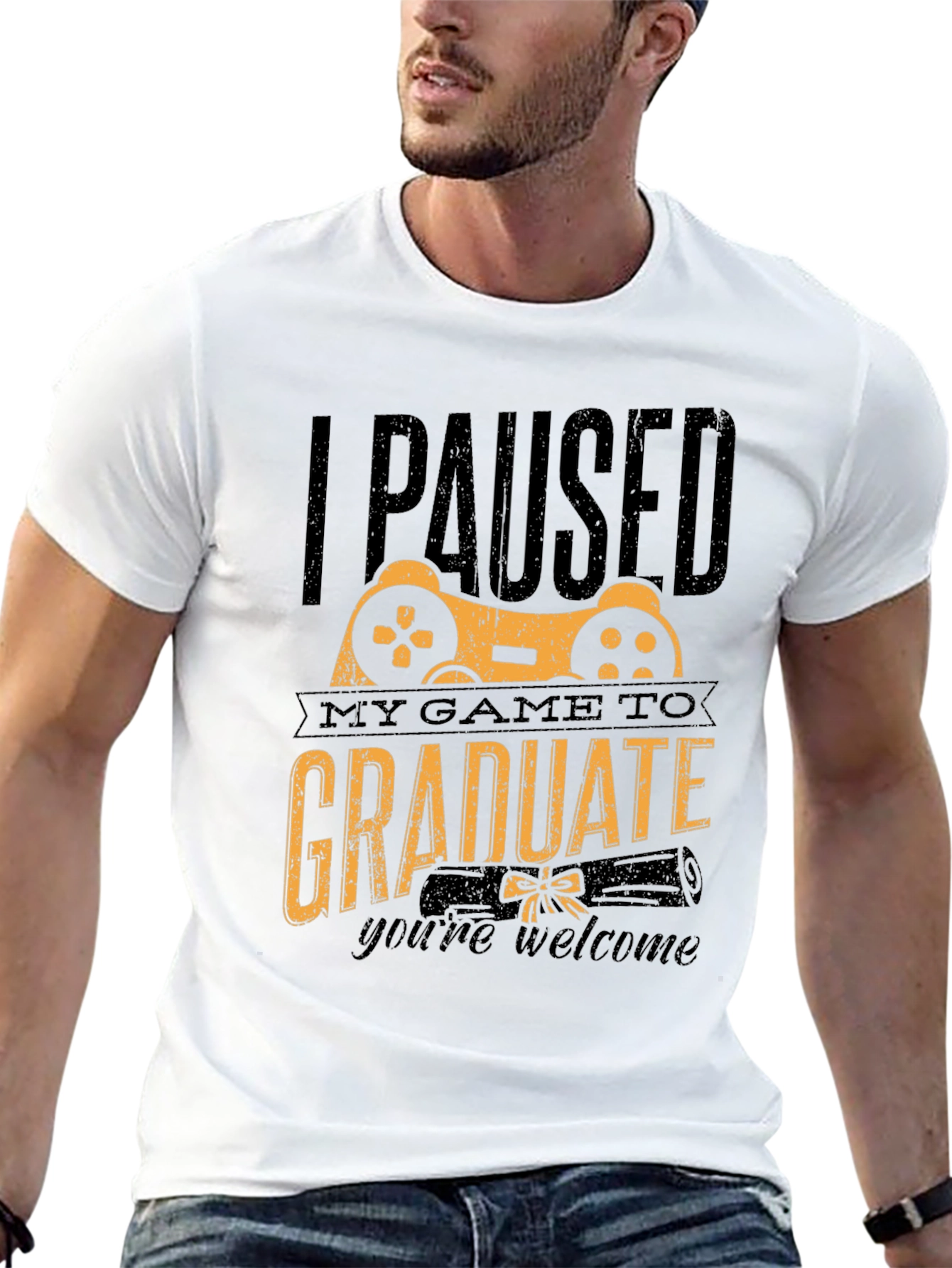 Gamer Graduation T-Shirt - I Paused My Game