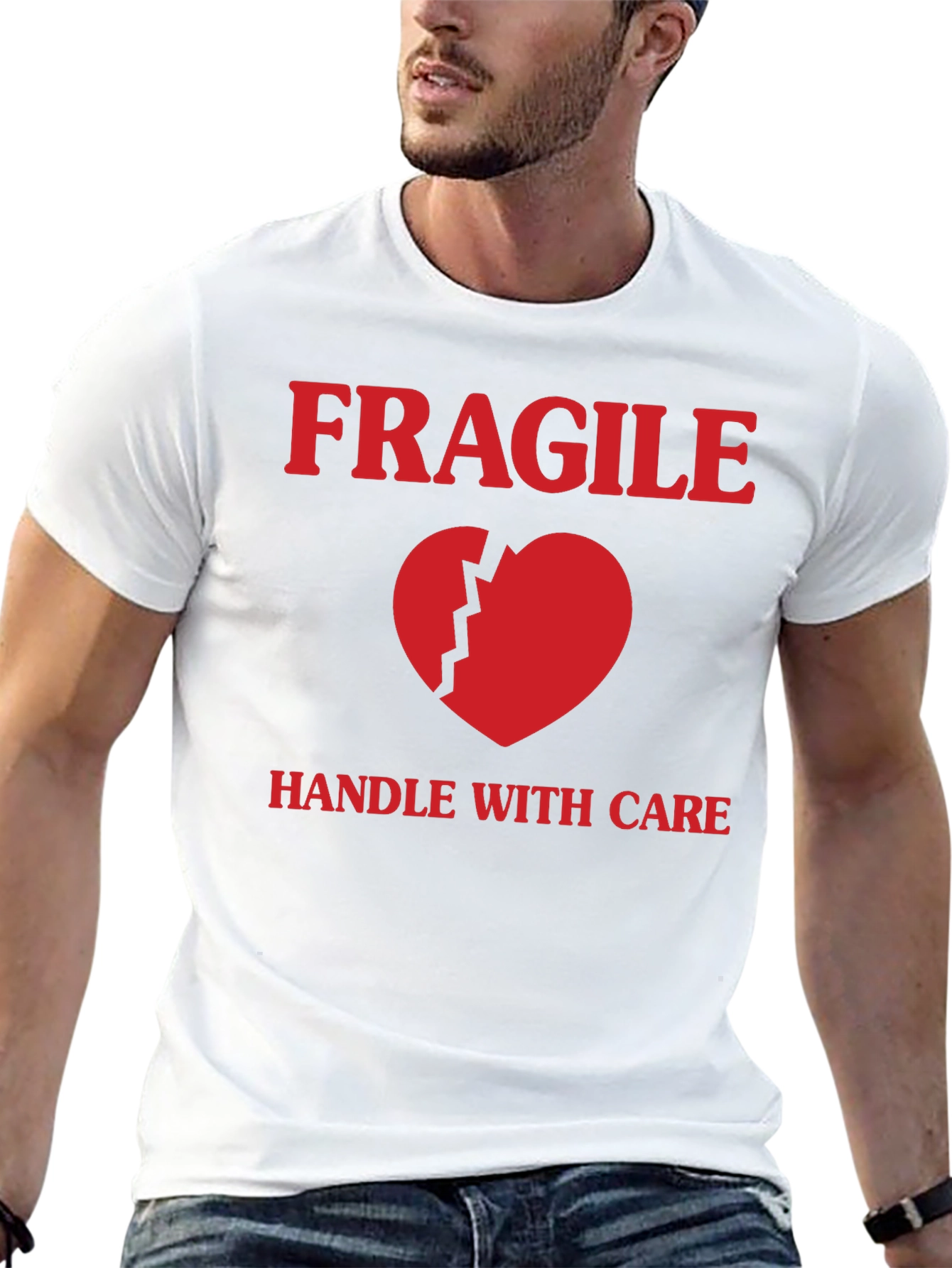 Fragile Heart Graphic T-Shirt - Handle With Care