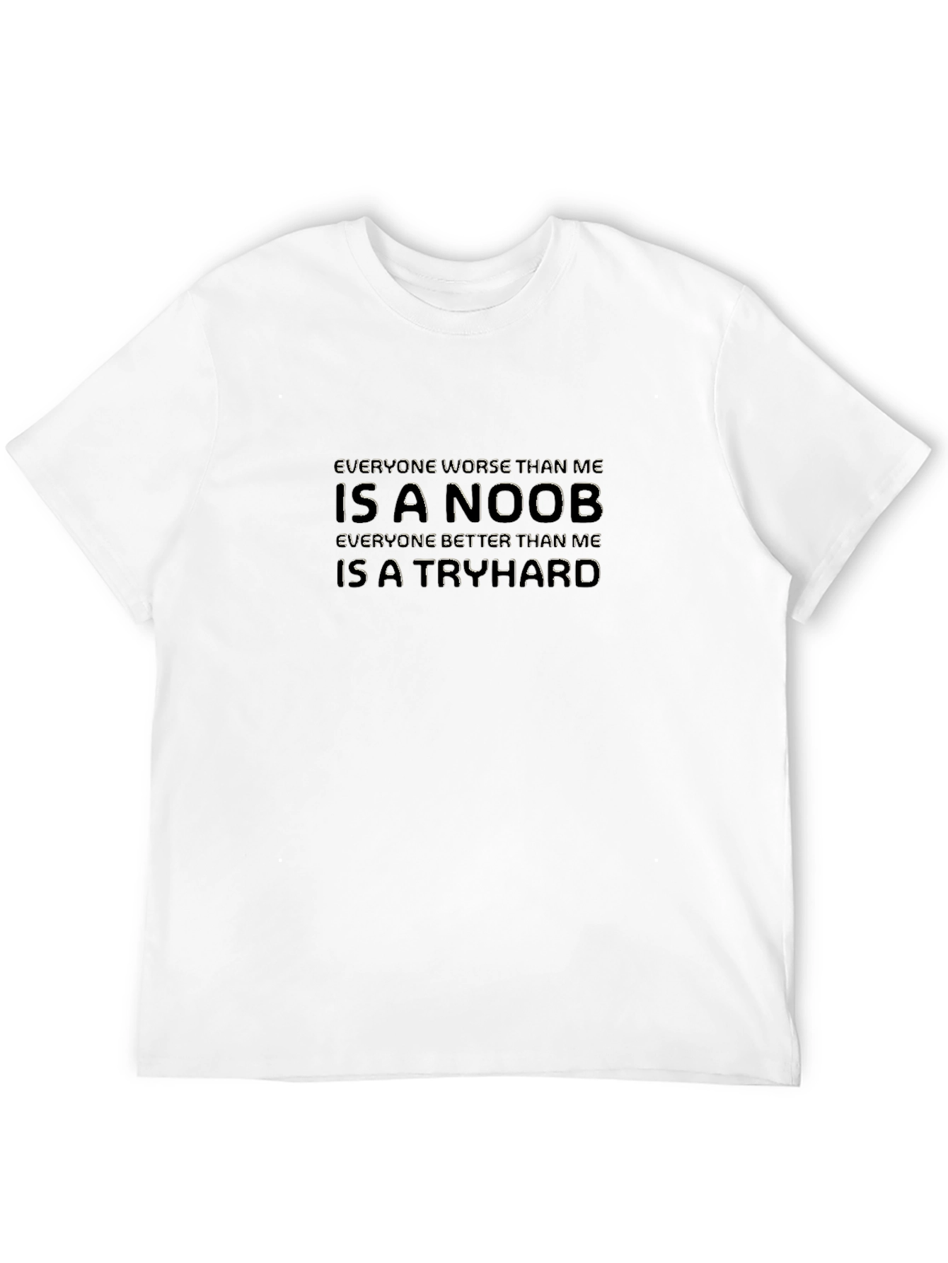 Gamer Tee: Noob vs. Tryhard - Black T-Shirt
