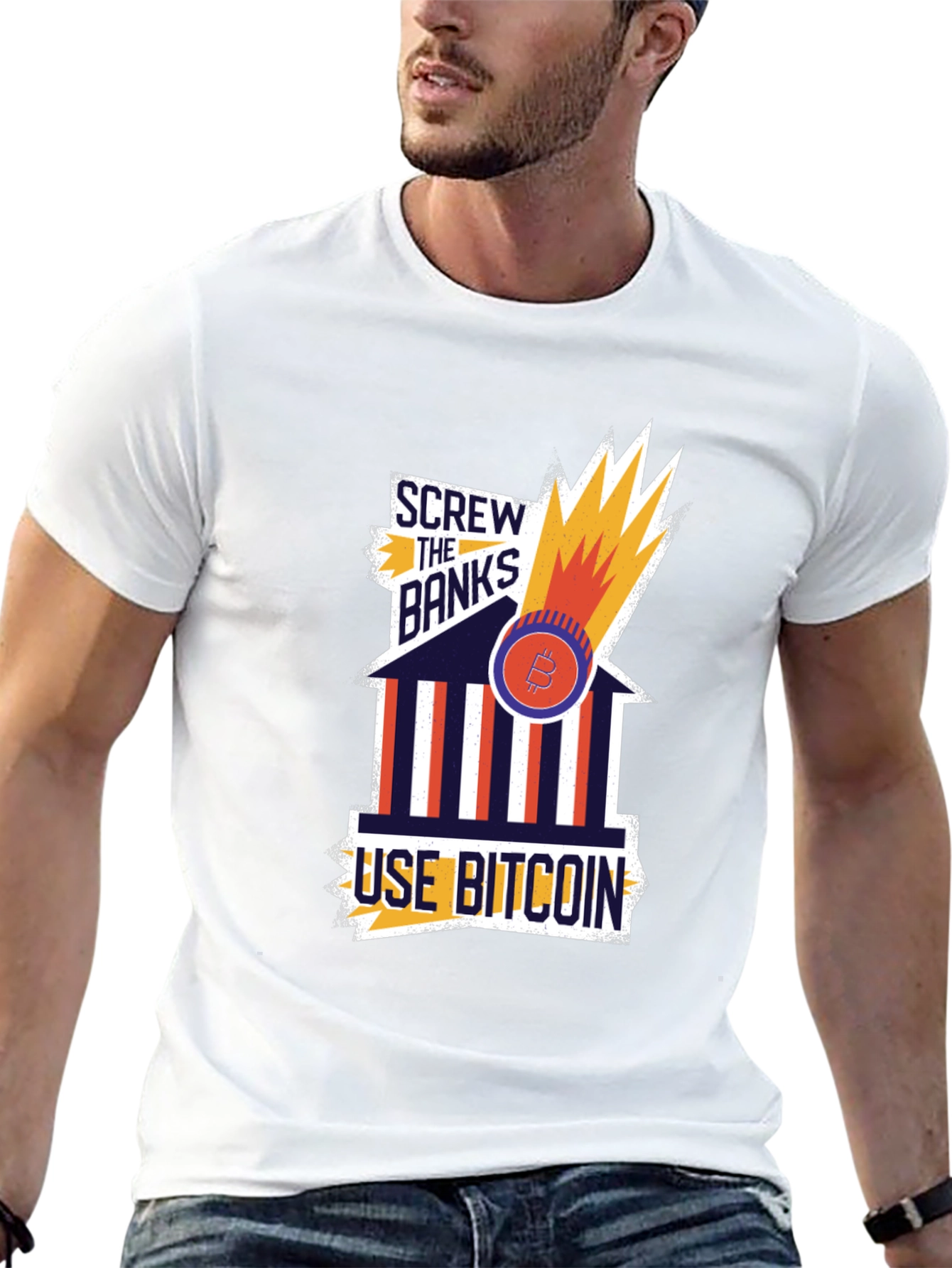 Bitcoin T-Shirt: Screw the Banks Crypto Tee