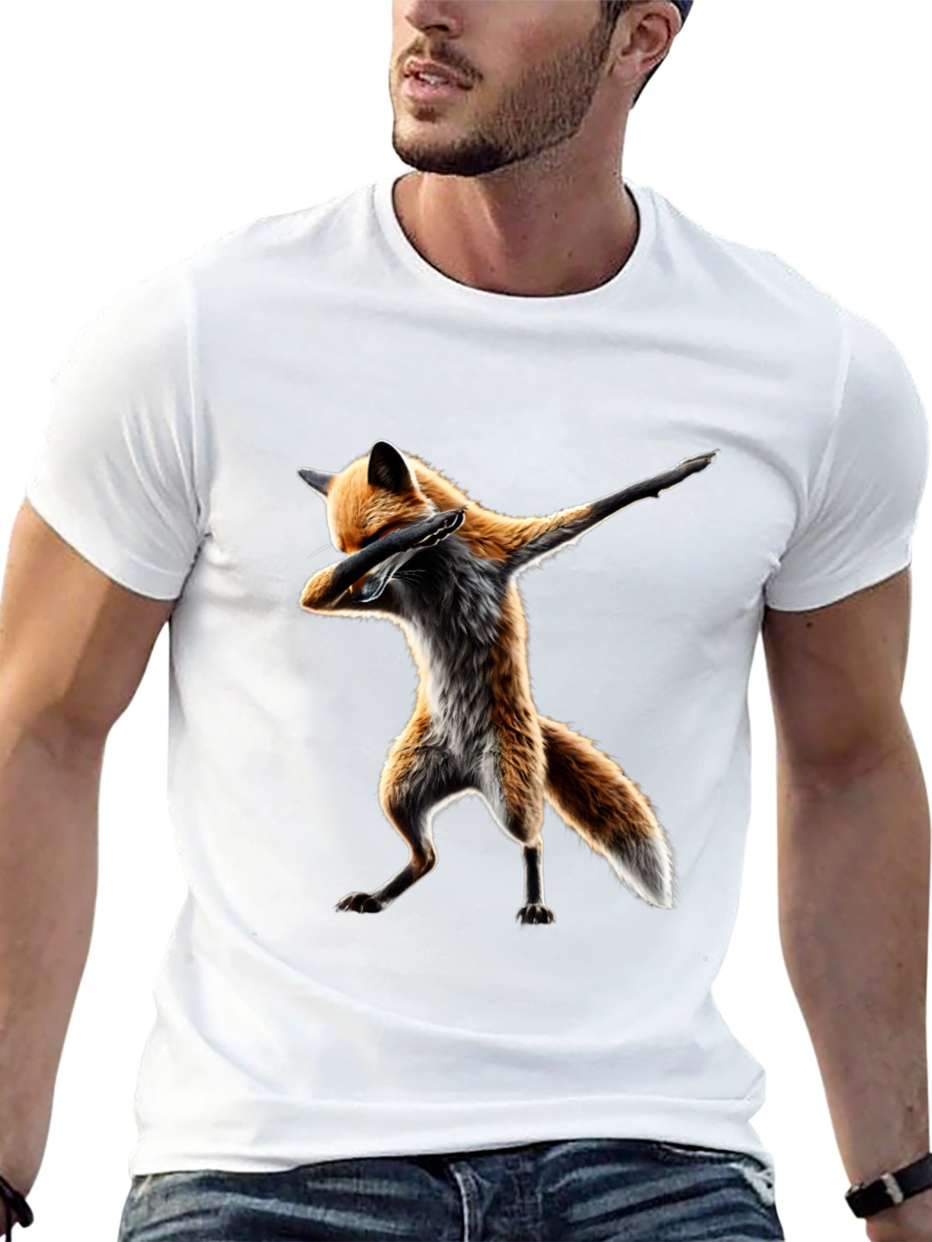Dabbing Fox Graphic Tee - Black T-Shirt